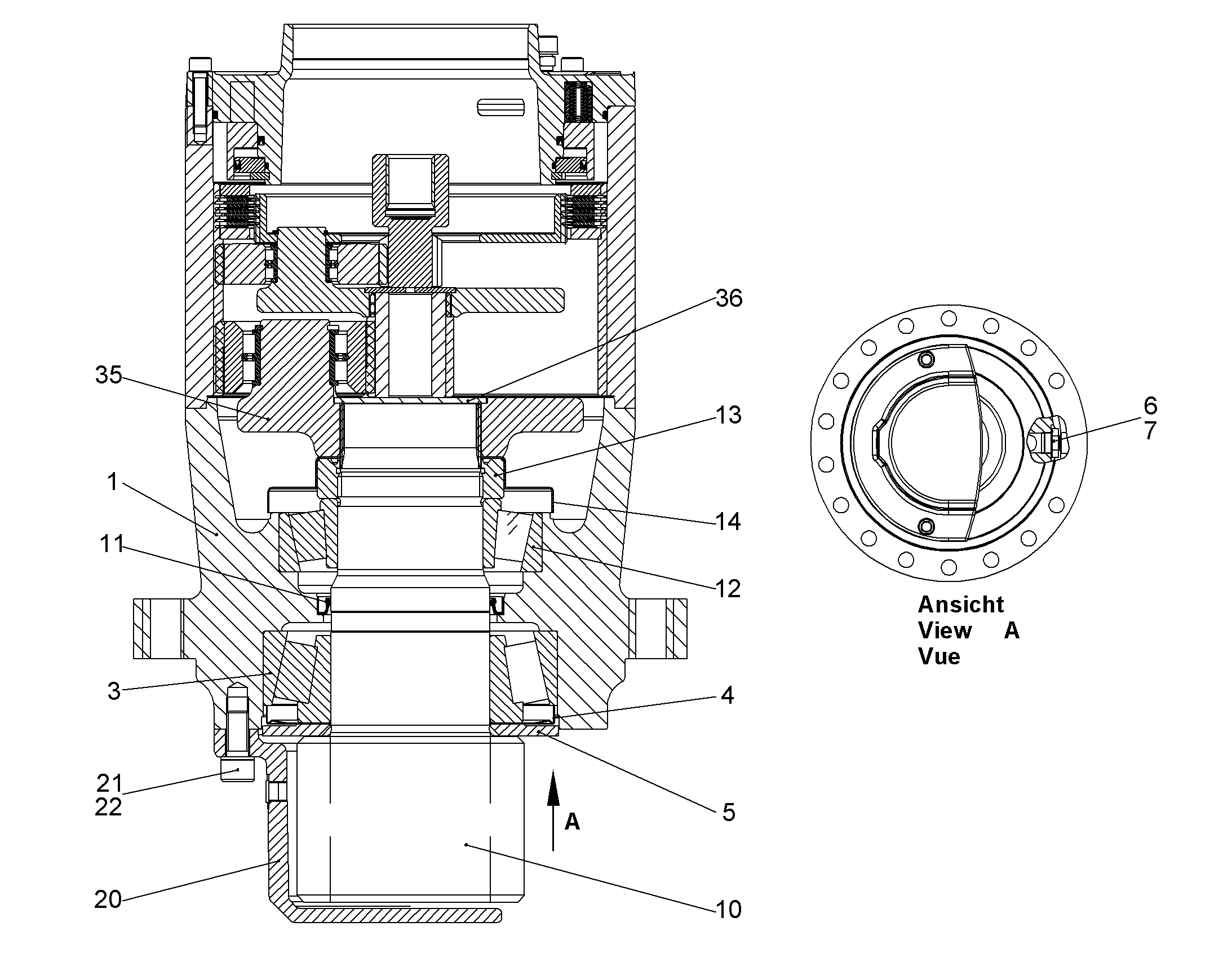 КОРПУС M=3 Z=90 90206973 LIEBHERR