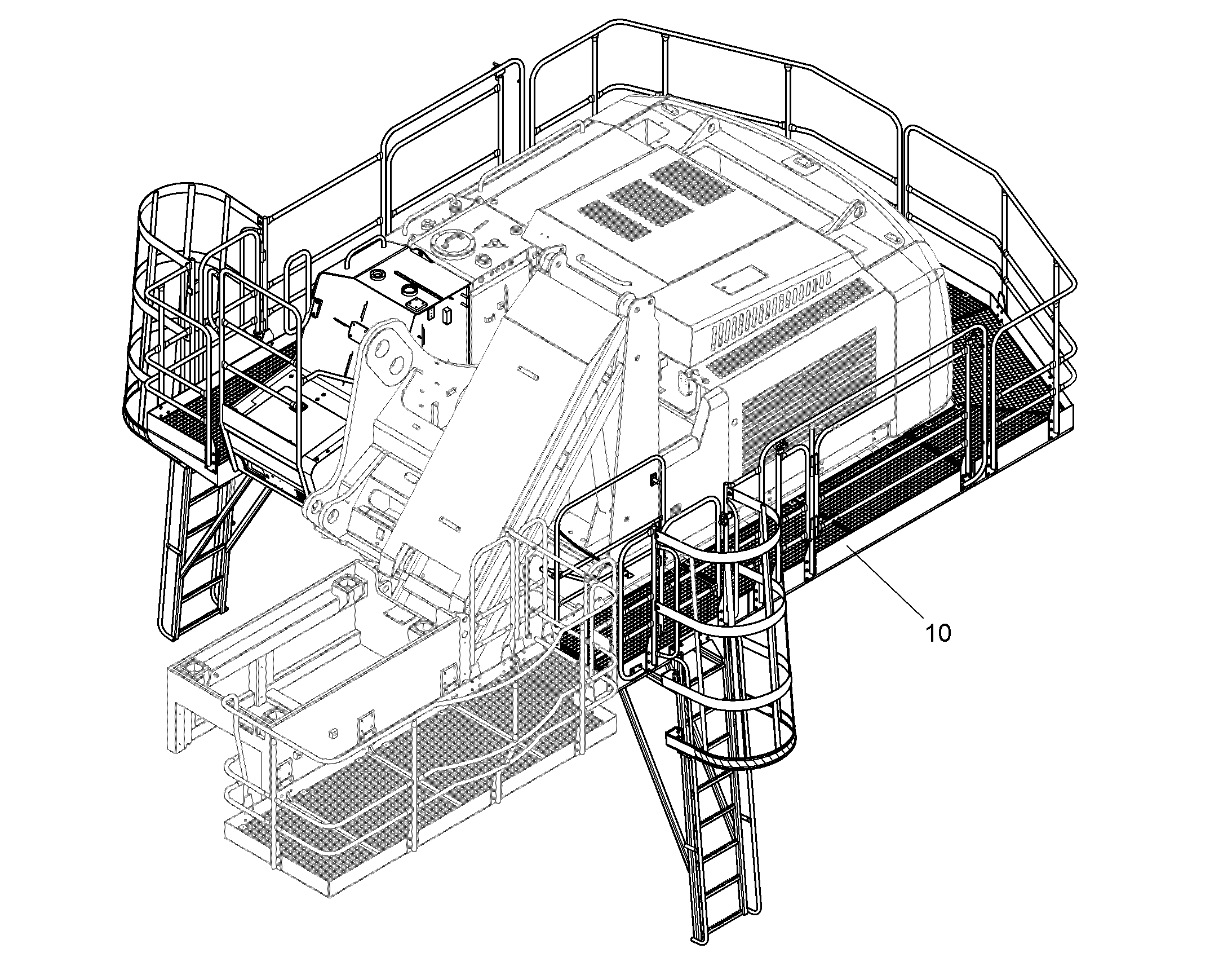 ЛЕСТ. С МОСТИКОМ ШИРОКАЯ 10838332 LIEBHERR