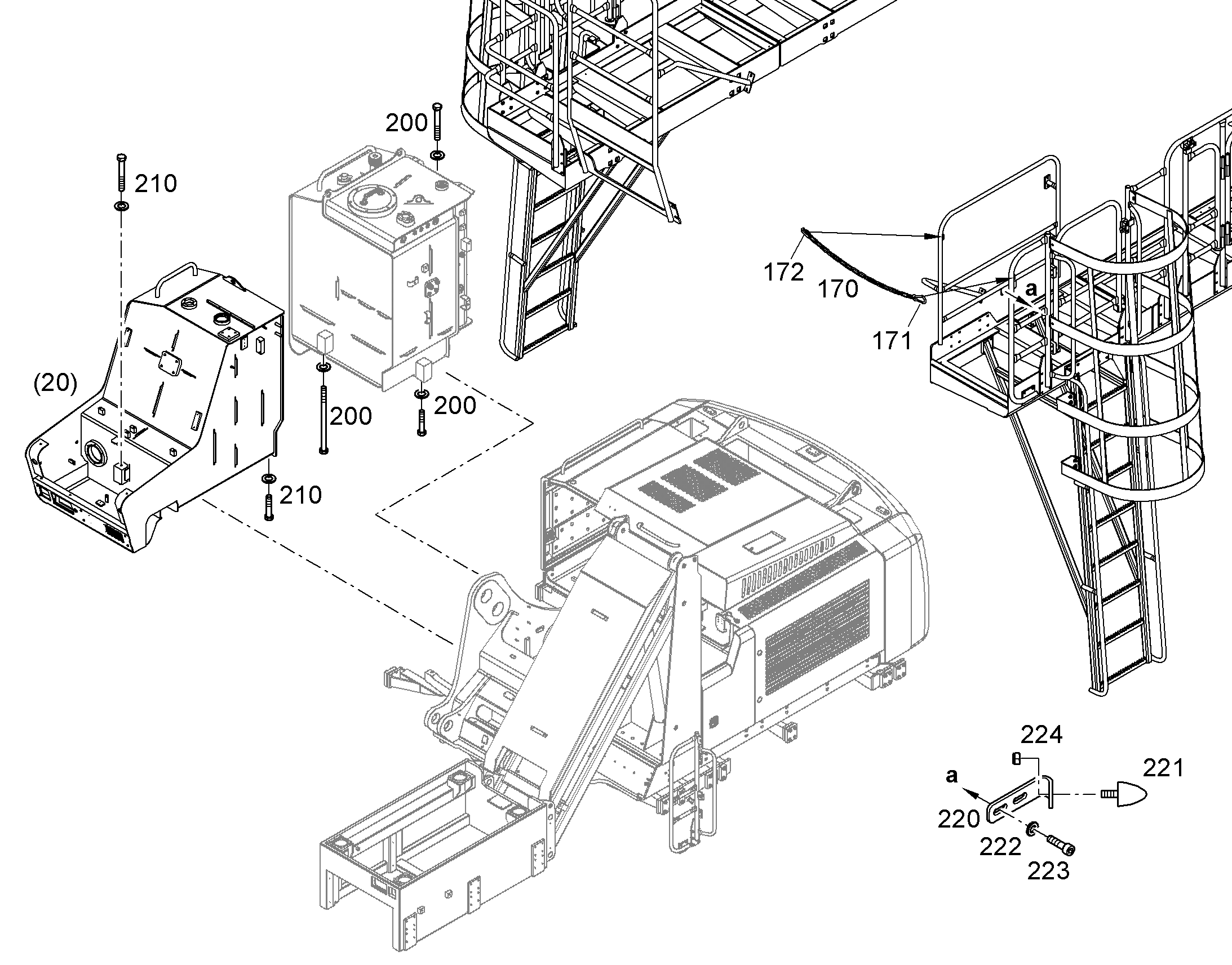 КРЕП. ЧАСТИ ТОПЛИВНОГО БАКА 10836601 LIEBHERR