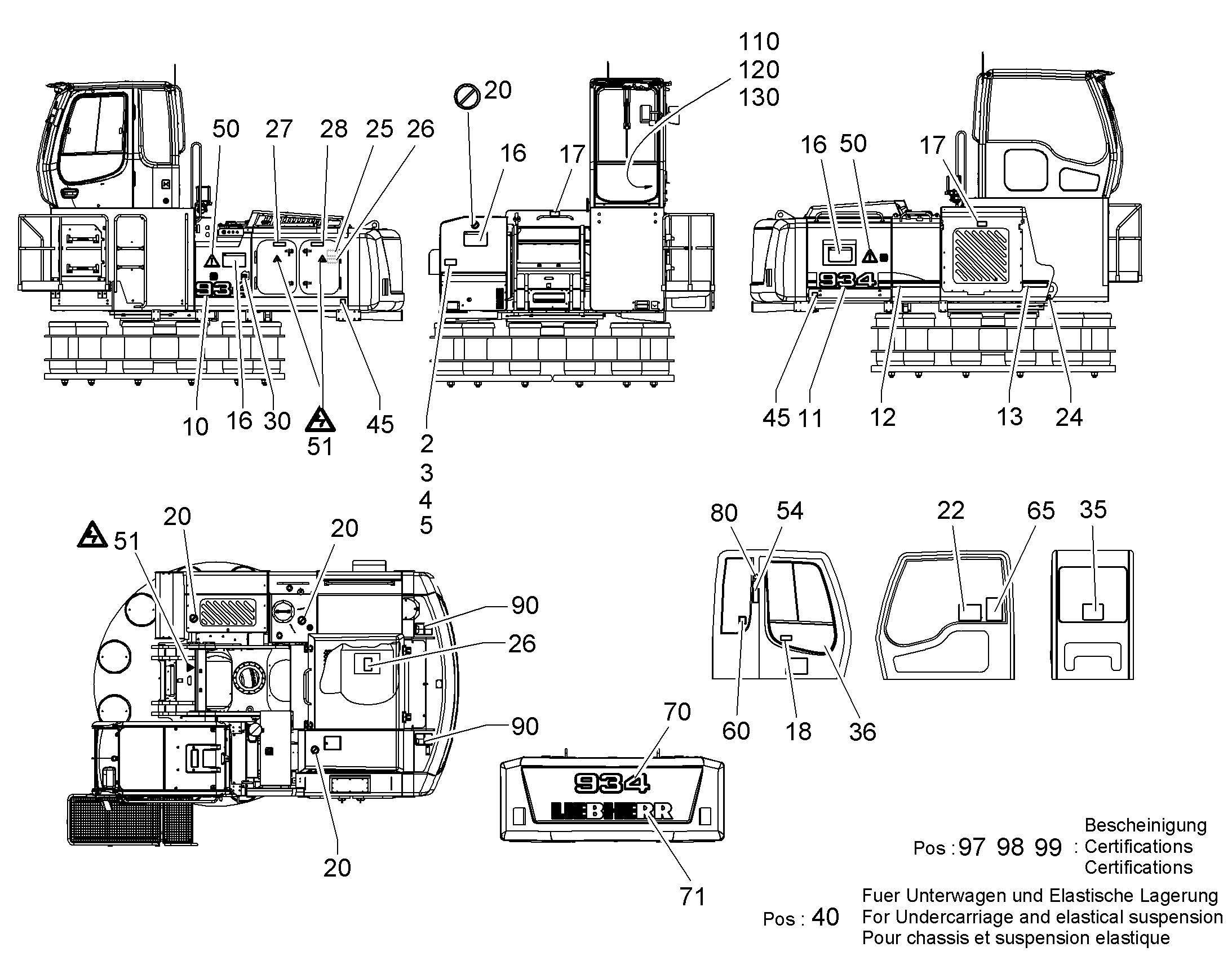 НАКЛЕЙКА 253mmX65mm 10845815 LIEBHERR