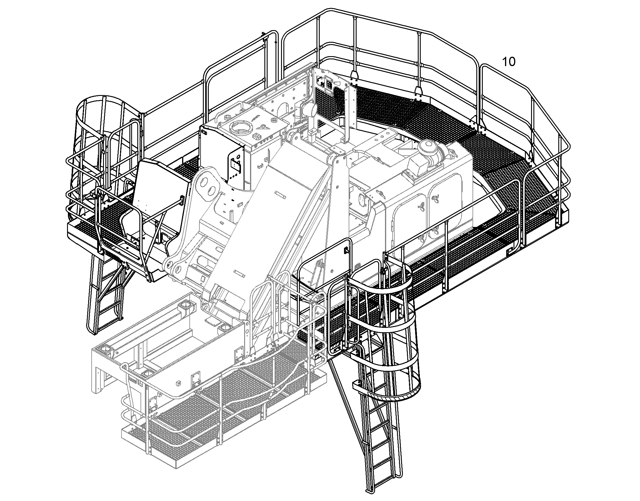 ЛЕСТ. С МОСТИКОМ ШИРОКАЯ 10849709 LIEBHERR