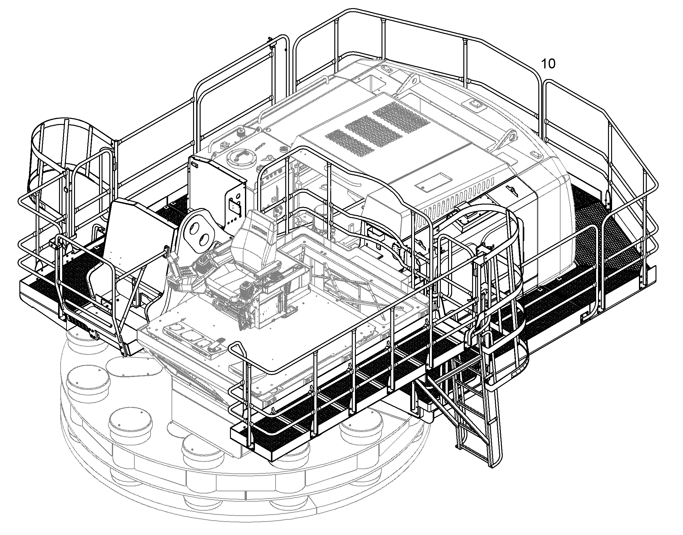 ЛЕСТ. С МОСТИКОМ ШИРОКАЯ 10840986 LIEBHERR