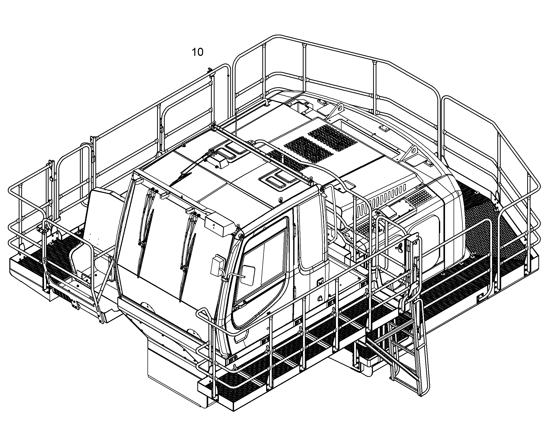 ЛЕСТ. С МОСТИКОМ ШИРОКАЯ 10842566 LIEBHERR