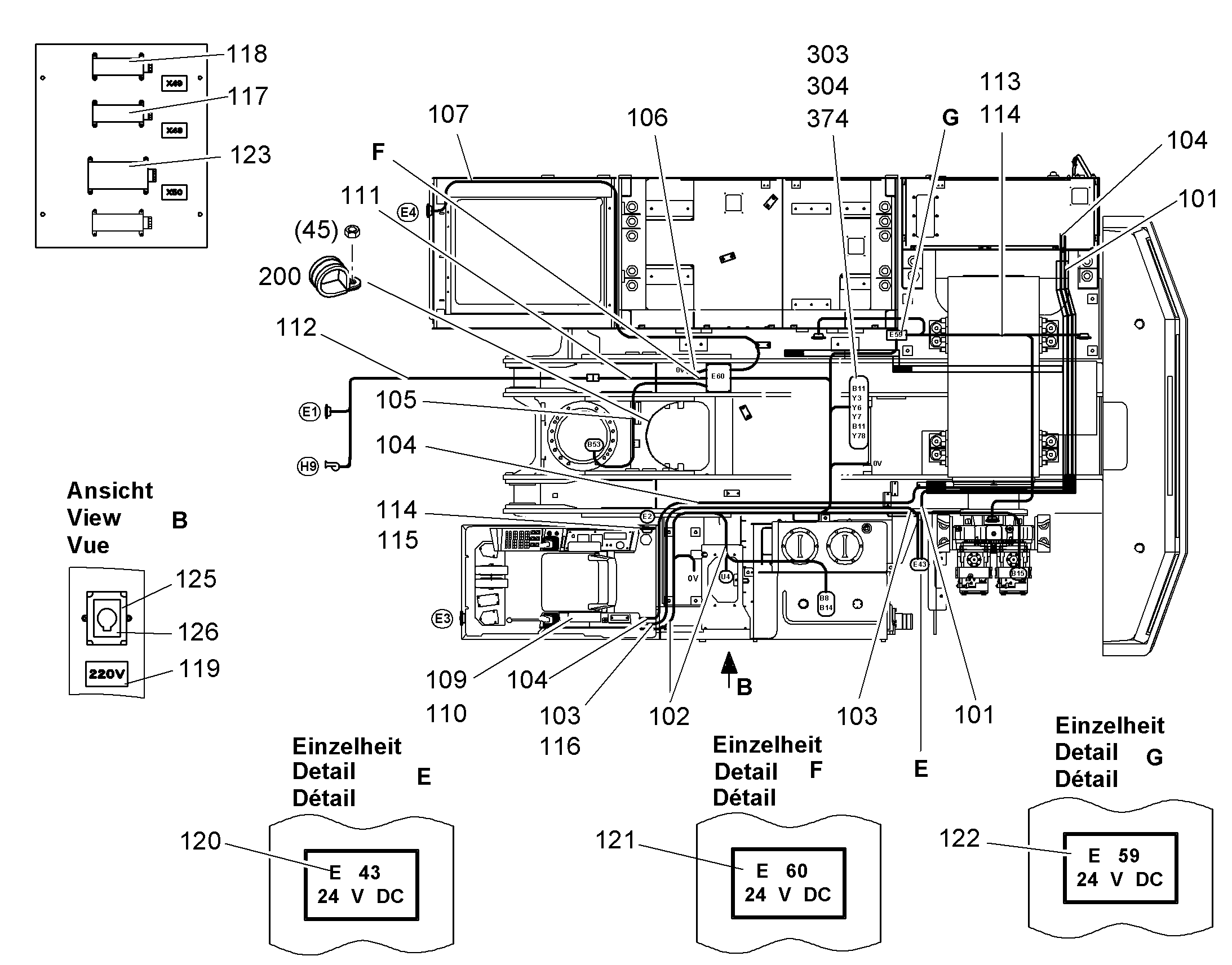 ЭЛЕКТРОСХЕМА 24VDC 10845431 LIEBHERR