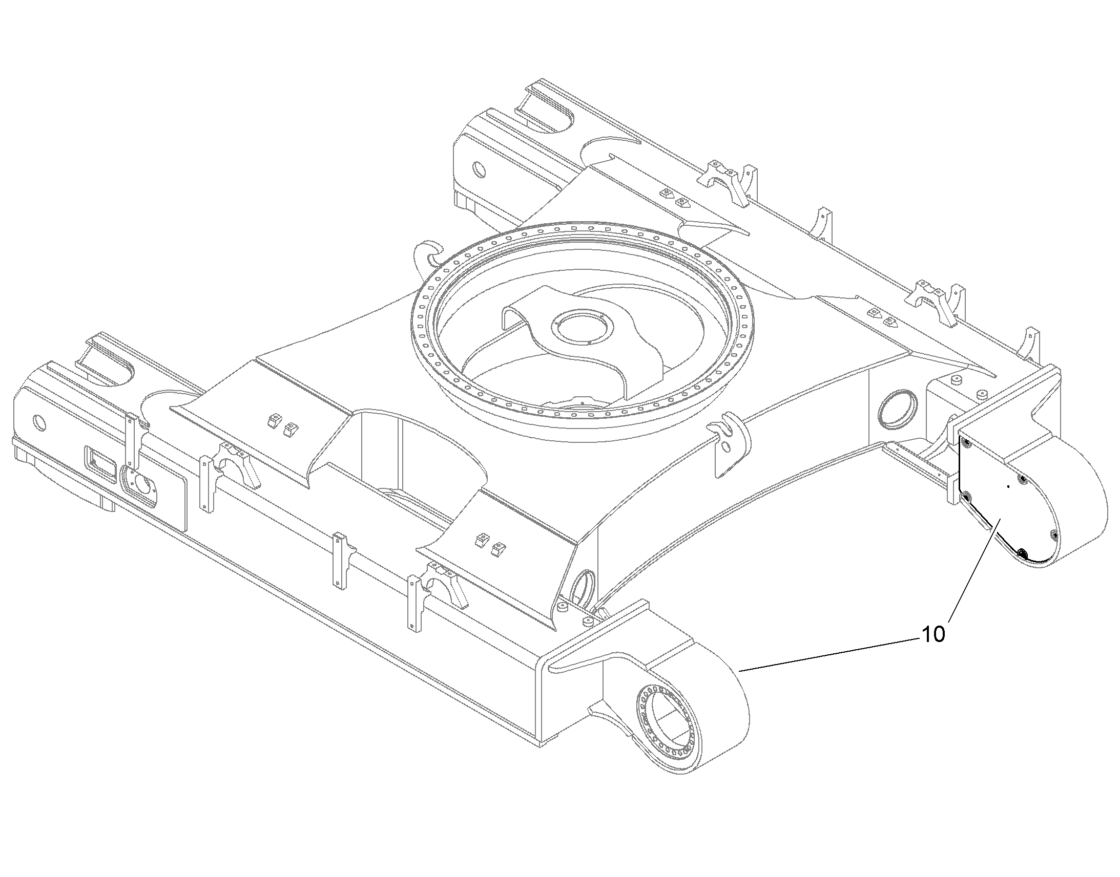 КРЫШКА ОПОРЫ КОРОБКИ ПЕРЕДАЧ 10844350 LIEBHERR
