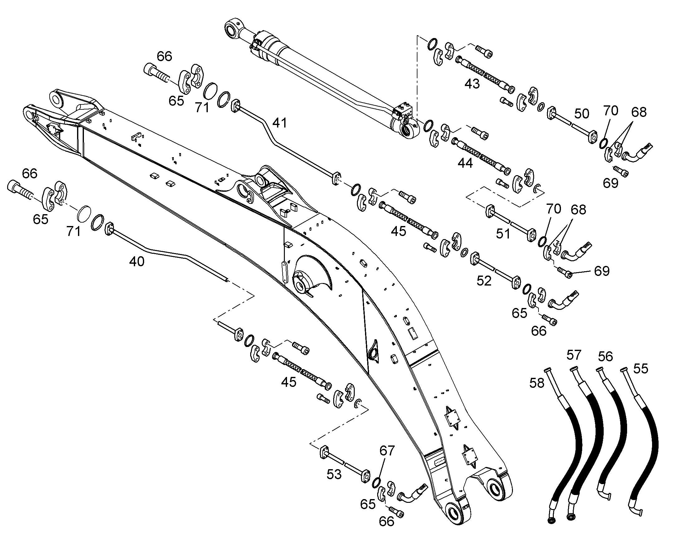 ПРОВОДКА МОНТАЖ AHS 10851636 LIEBHERR