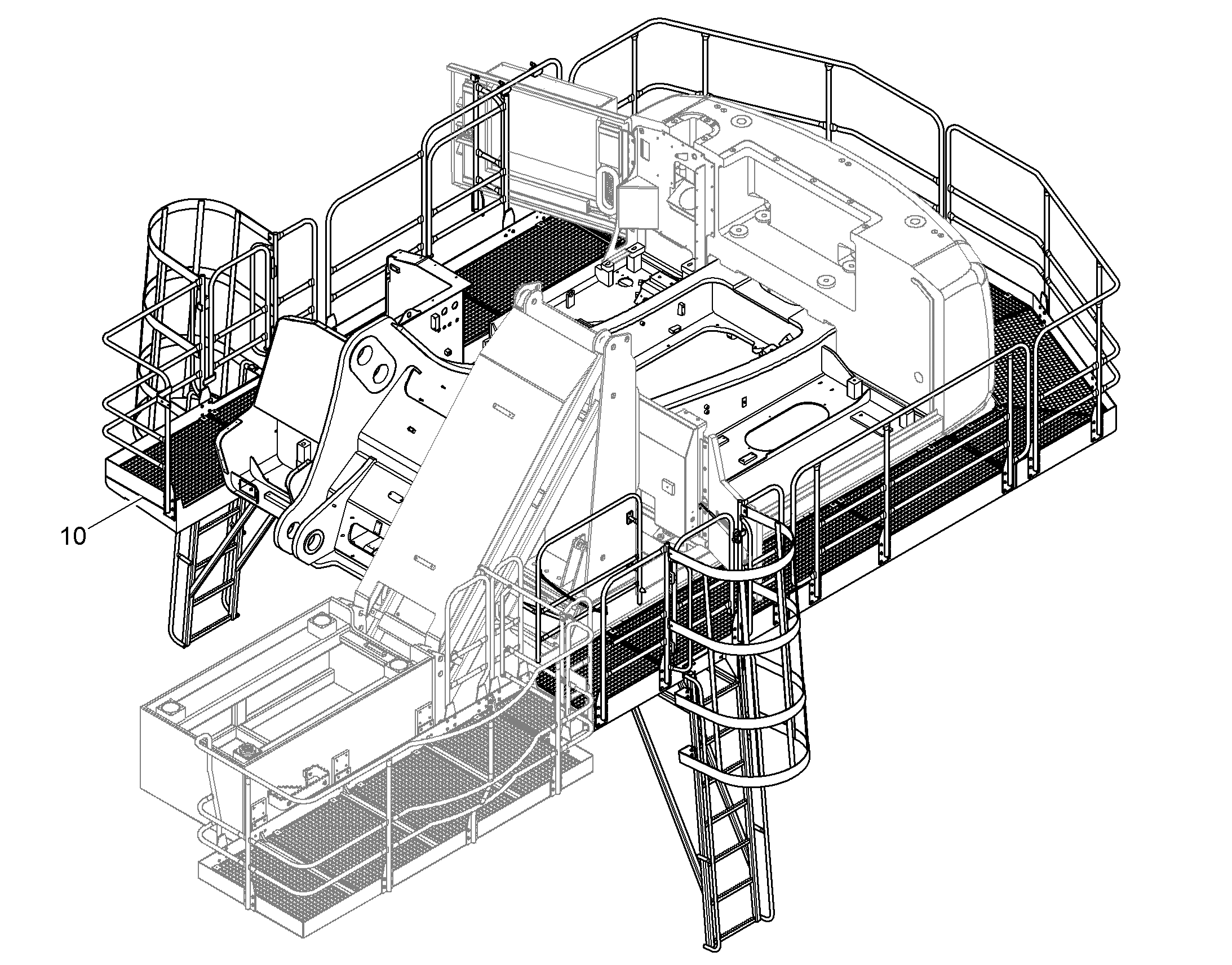 ЛЕСТ. С МОСТИКОМ ШИРОКАЯ 10841218 LIEBHERR