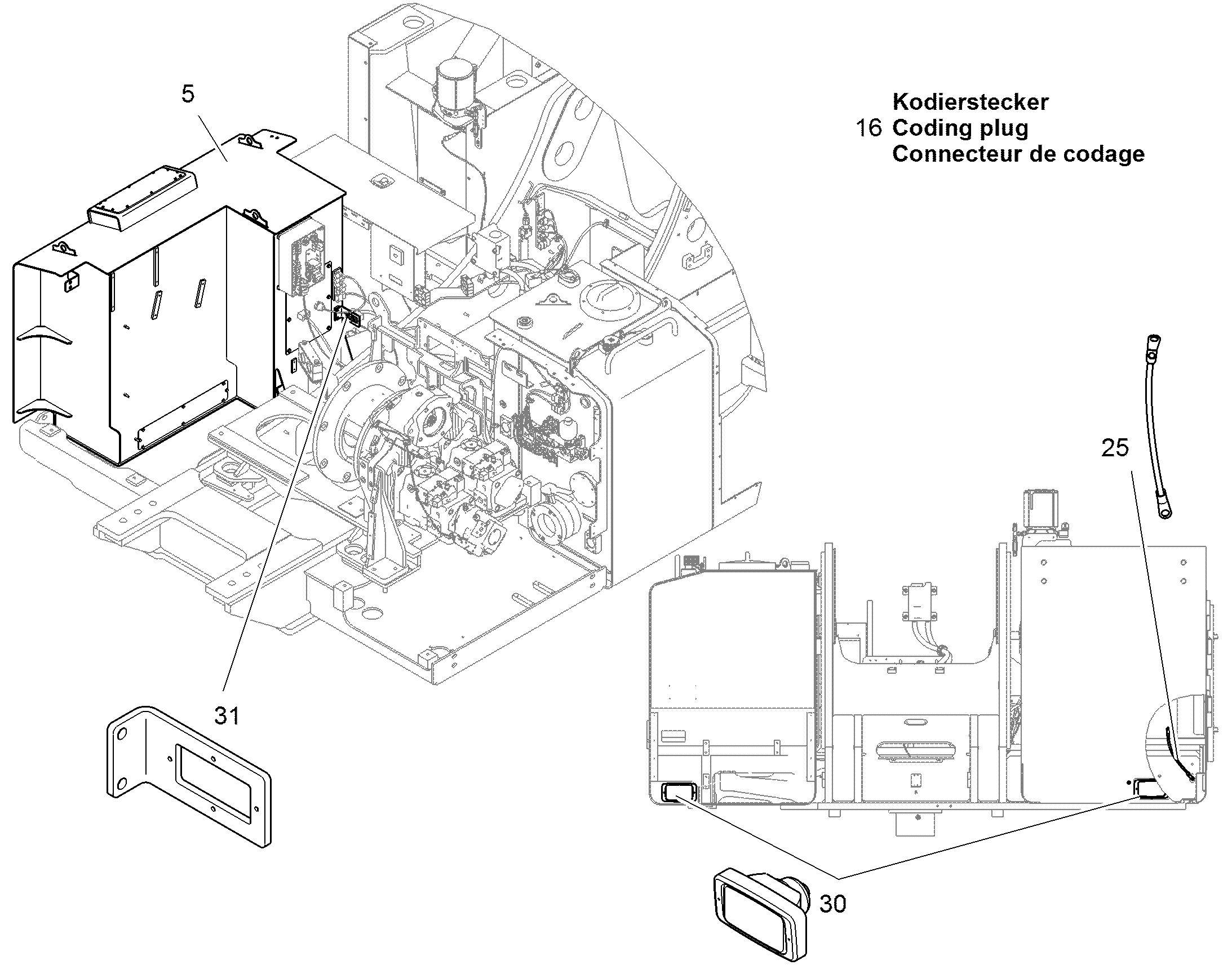 КОДОВЫЙ ШТЕКЕР 1,45m RINGKABELSCHUH/SUB-D 10687485 LIEBHERR