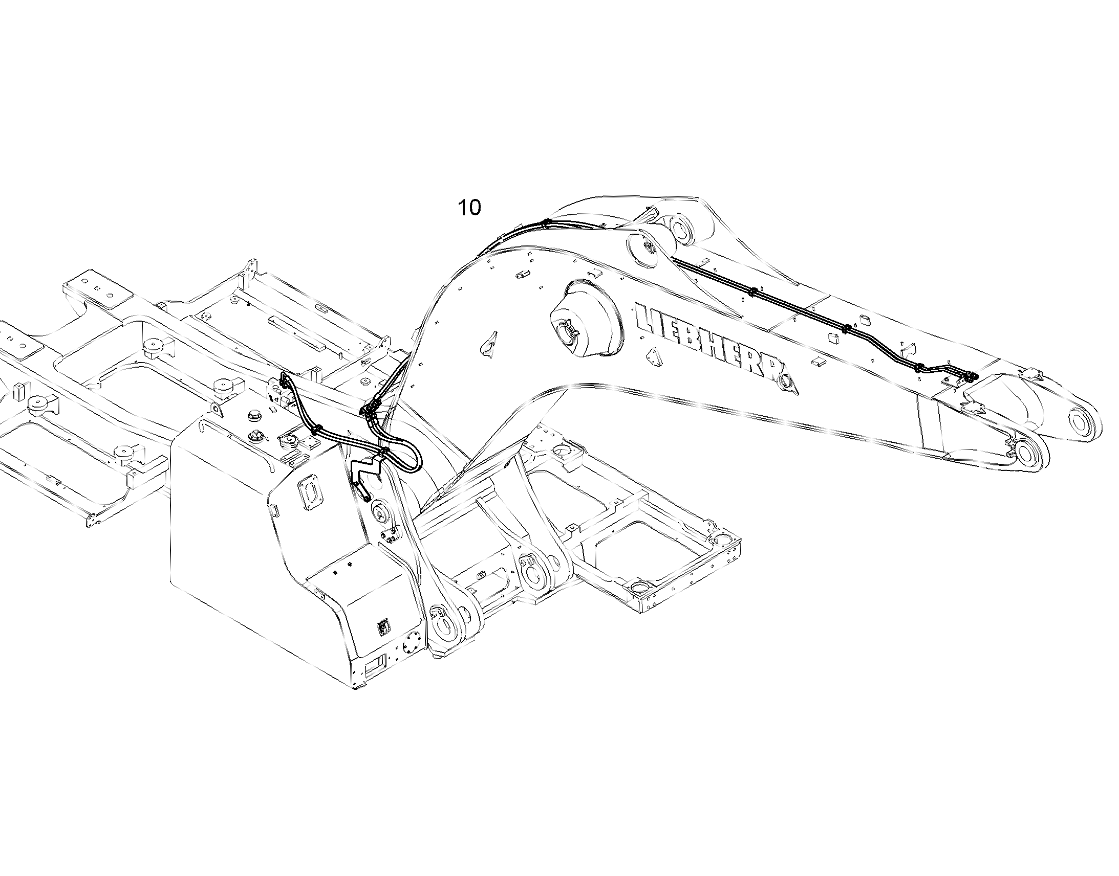 ПРОВОДКА ПРИВОД МЕХ. ПОВОРОТА 10849353 LIEBHERR