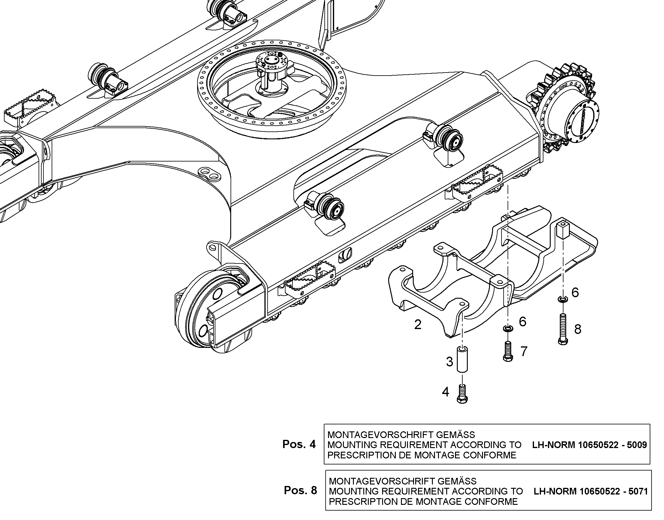 НАПРАВЛЯЮЩАЯ ЦЕПИ 265X200 10850088 LIEBHERR
