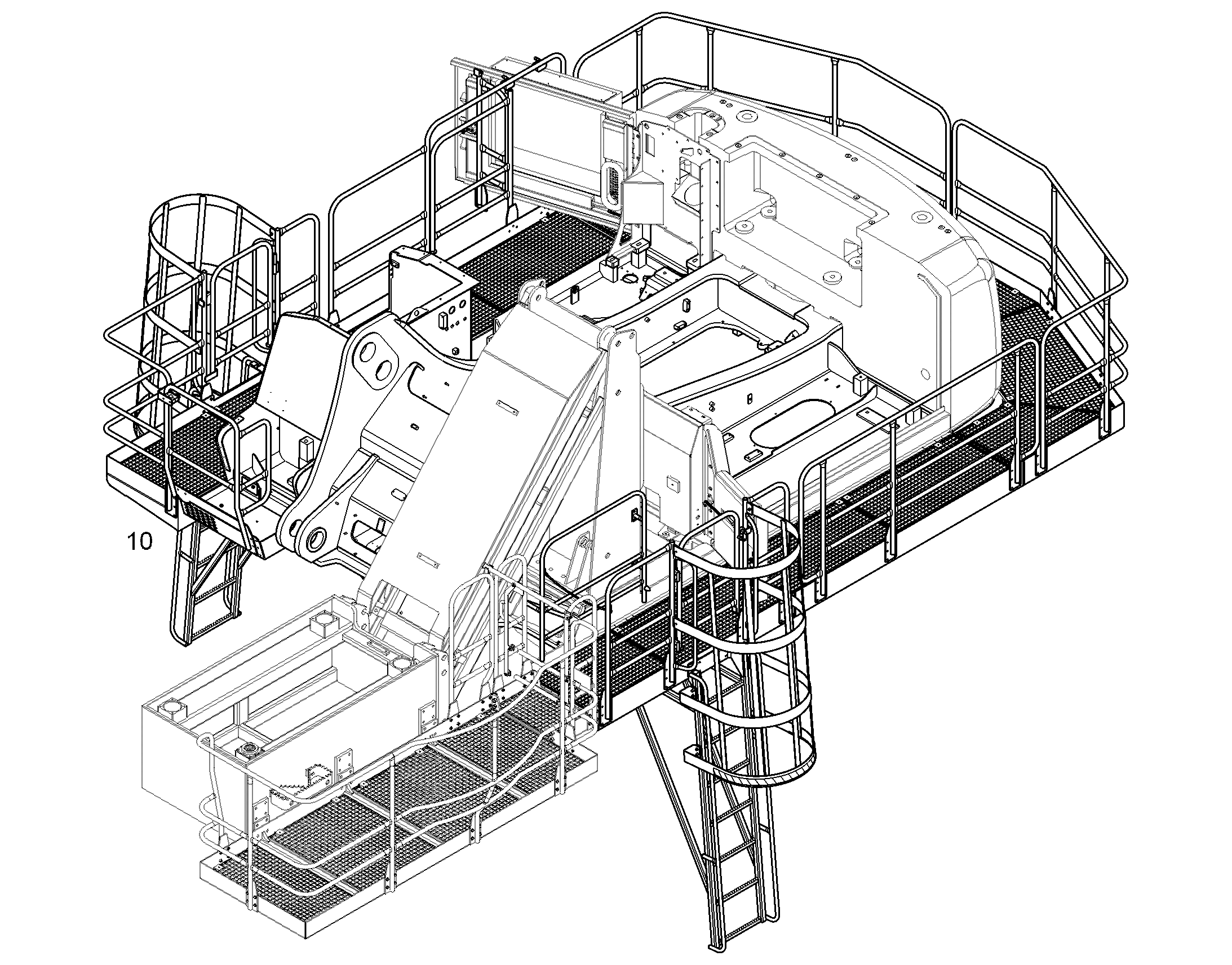 ЛЕСТ. С МОСТИКОМ ШИРОКАЯ 10853293 LIEBHERR