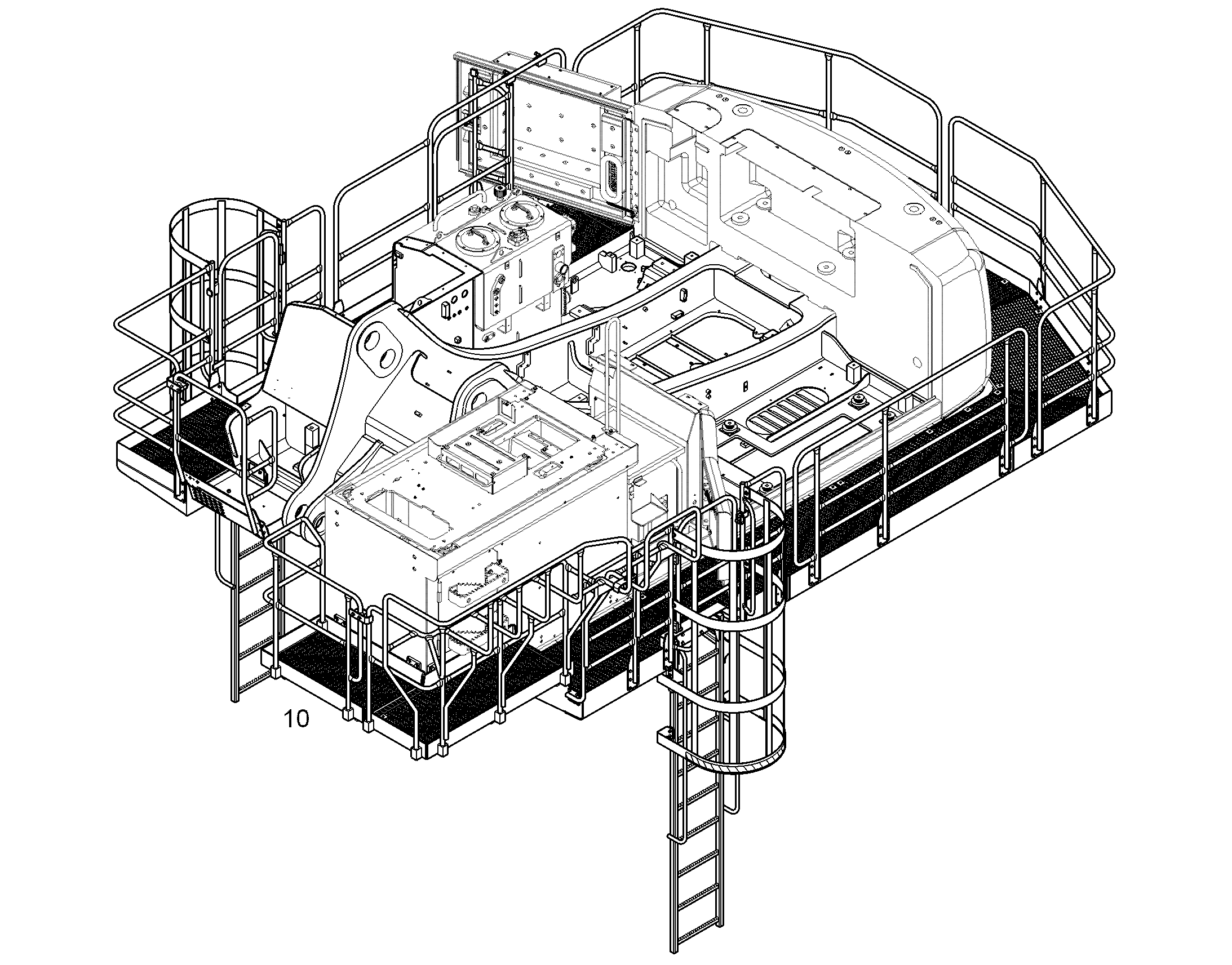 ЛЕСТ. С МОСТИКОМ ШИРОКАЯ 10853295 LIEBHERR