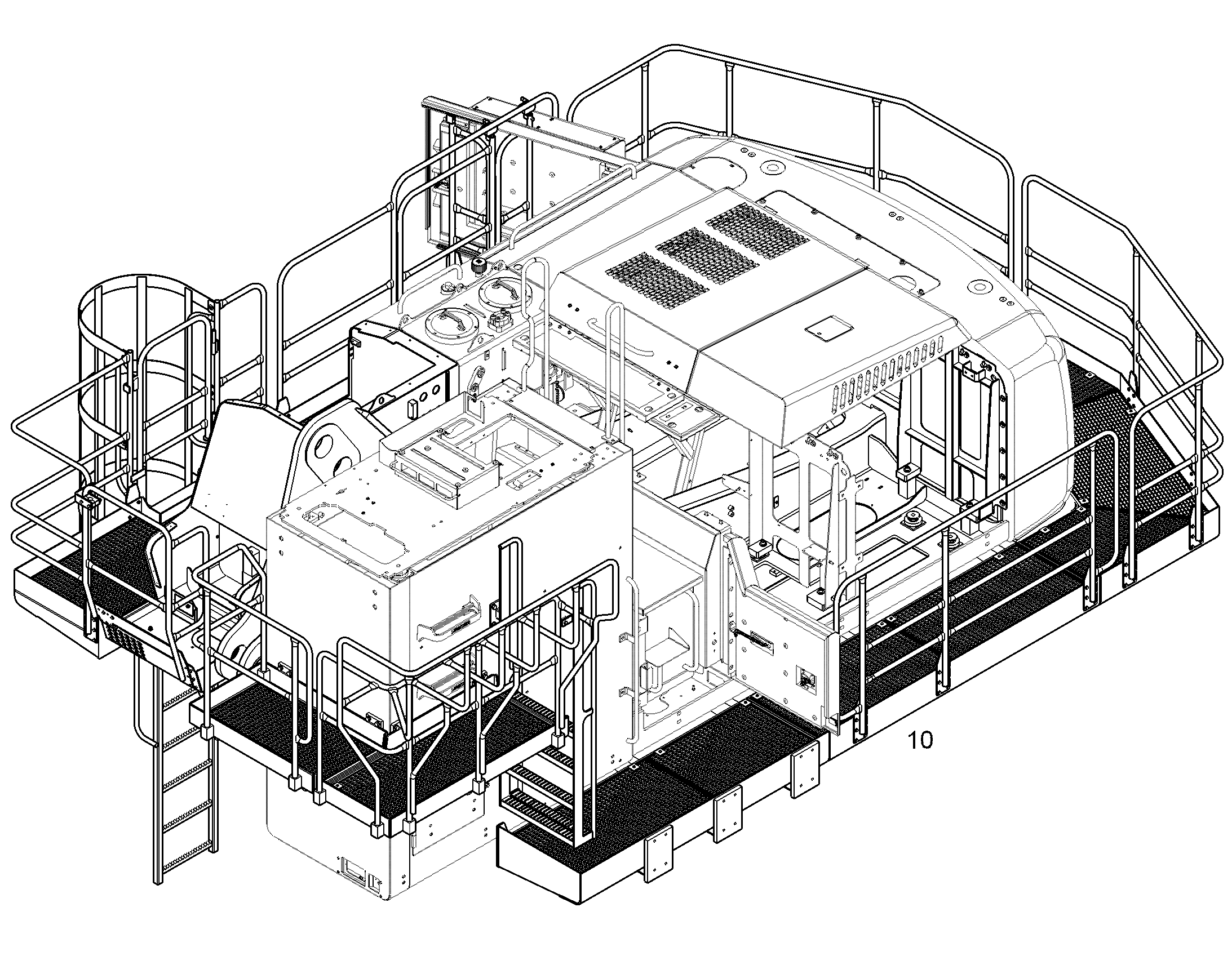 ЛЕСТ. С МОСТИКОМ ШИРОКАЯ 10853297 LIEBHERR