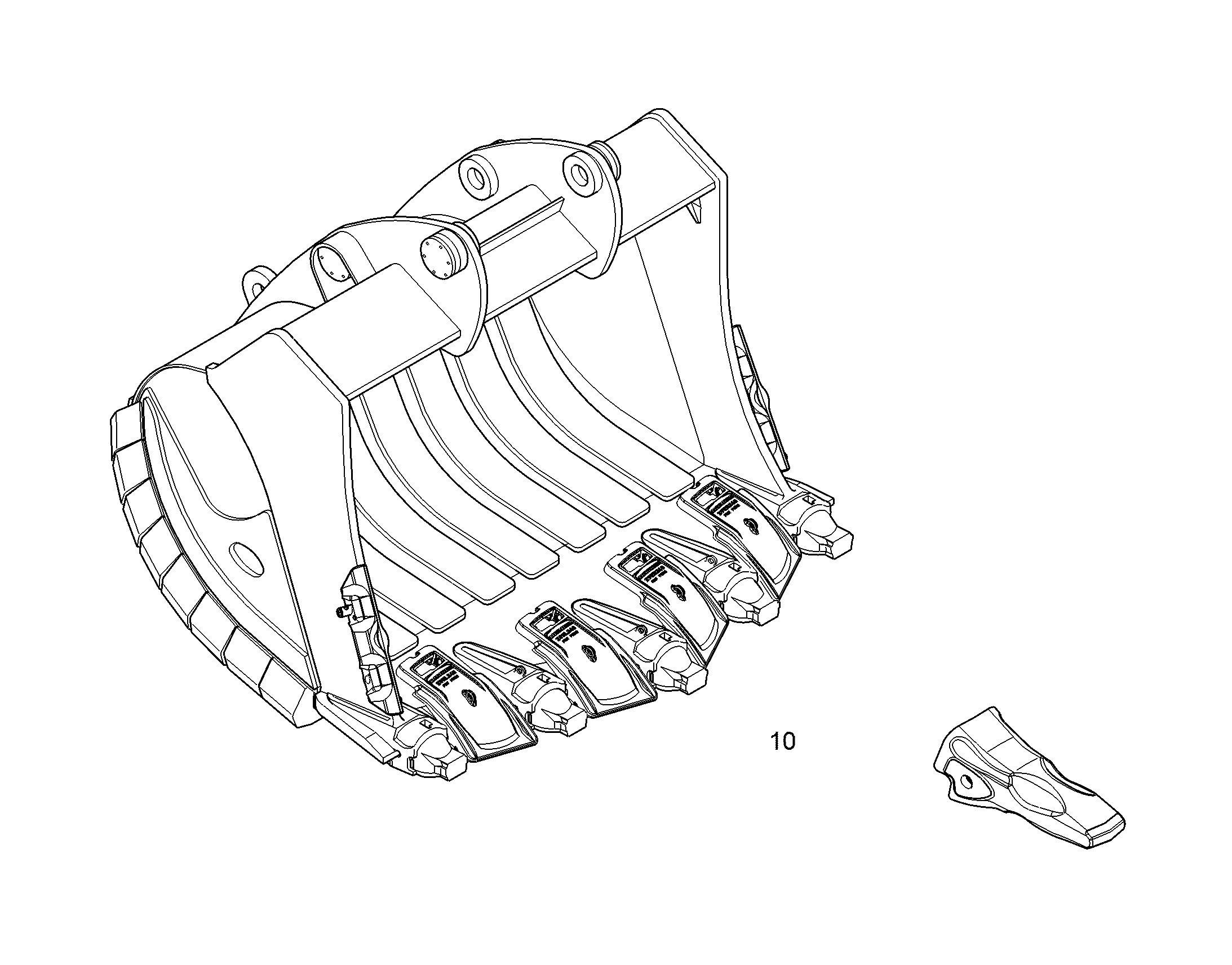ЛОПАТА ОБРАТНАЯ HDV 10844158 LIEBHERR