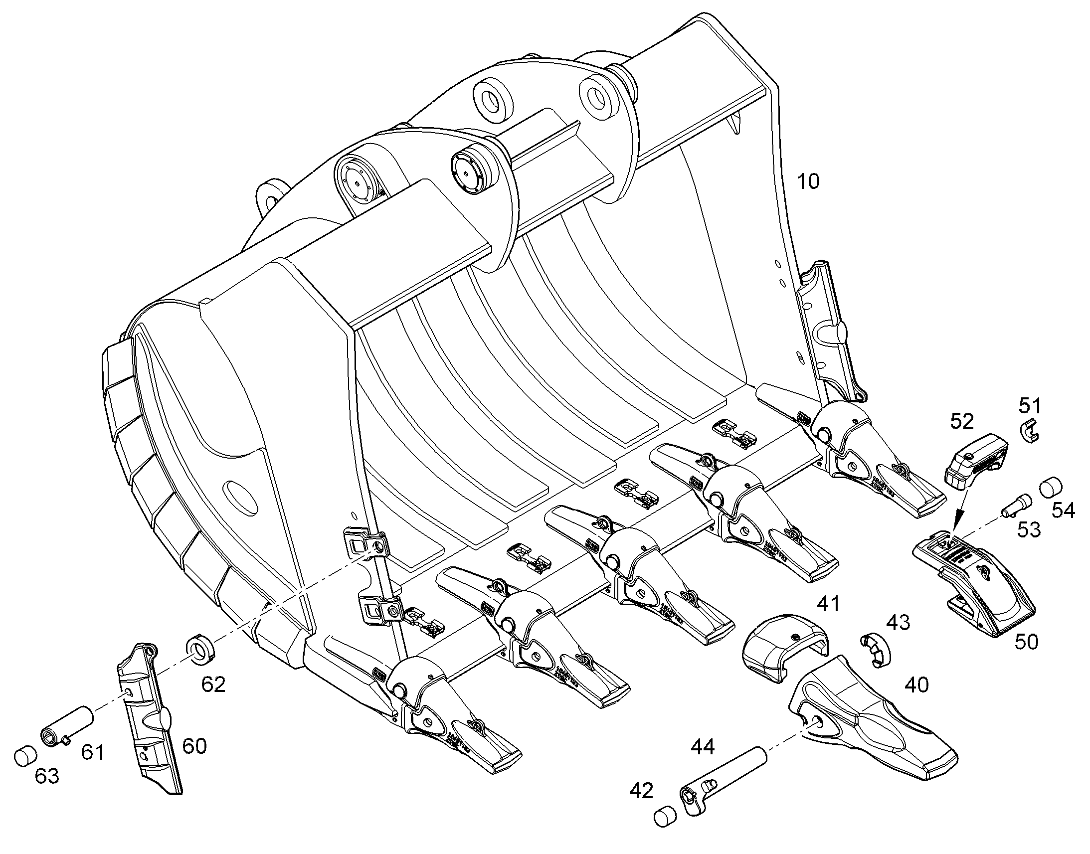 ЛОПАТА ОБРАТНАЯ HDV 10844049 LIEBHERR