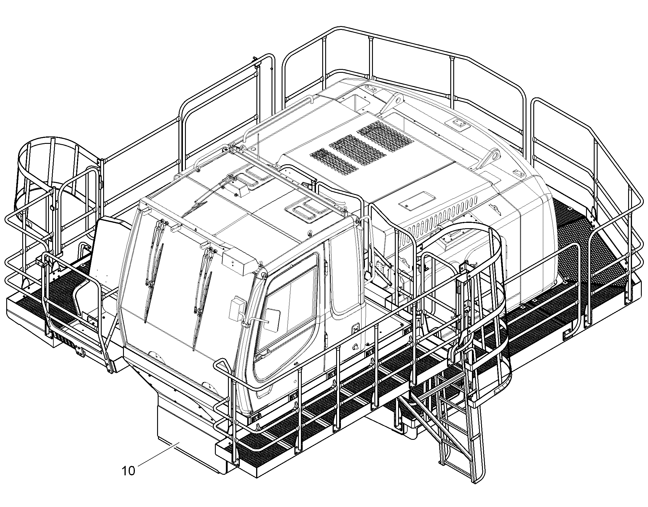 ЛЕСТ. С МОСТИКОМ ШИРОКАЯ 10854095 LIEBHERR