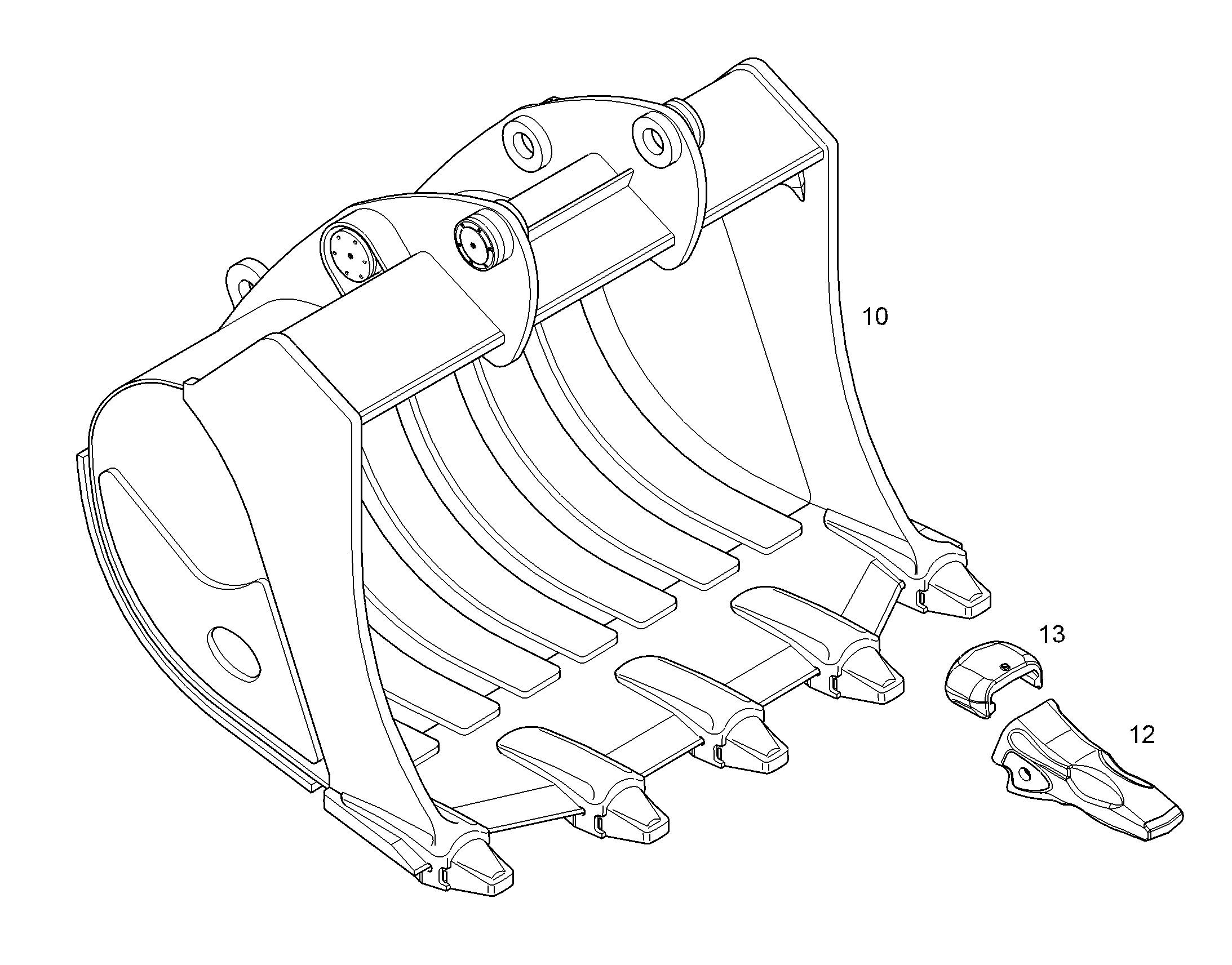 ЛОПАТА ОБРАТНАЯ HD 2150mm 4m³ 10845559 LIEBHERR