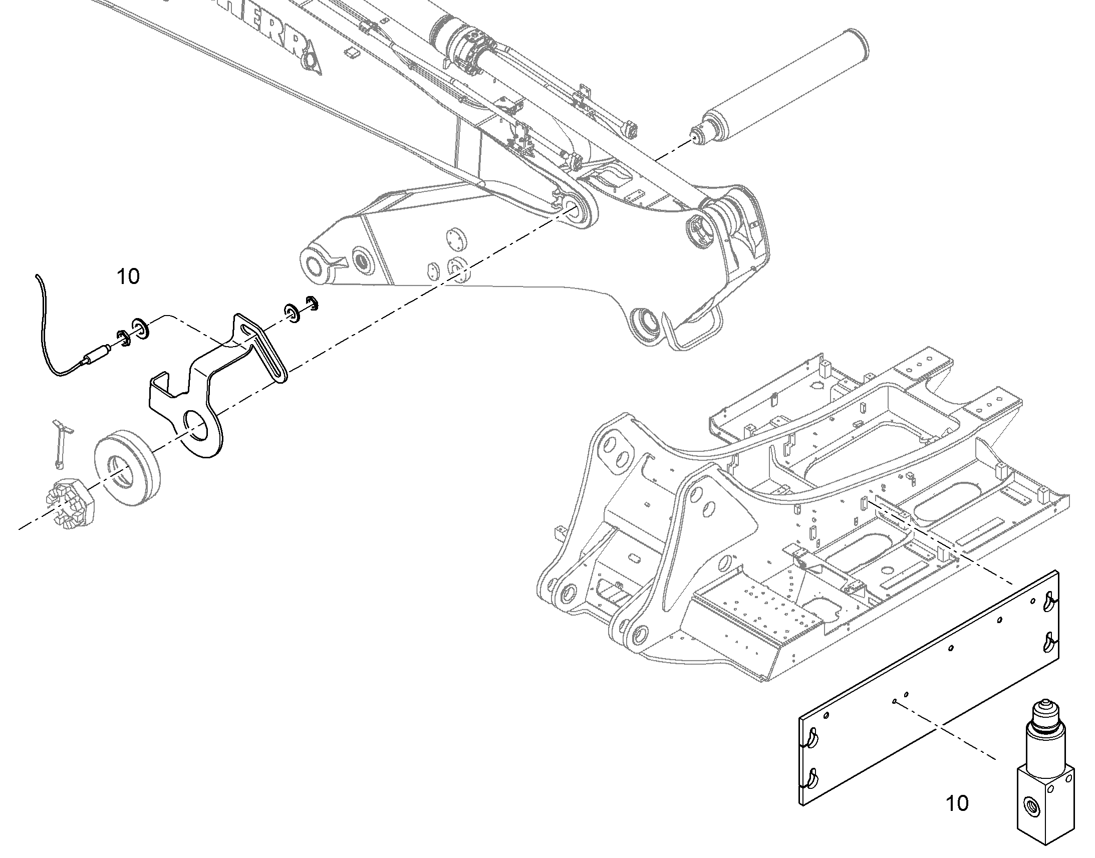 ОТКЛЮЧЕНИЕ ЦИЛИНДРА РУКОЯТИ R954C 10845718 LIEBHERR