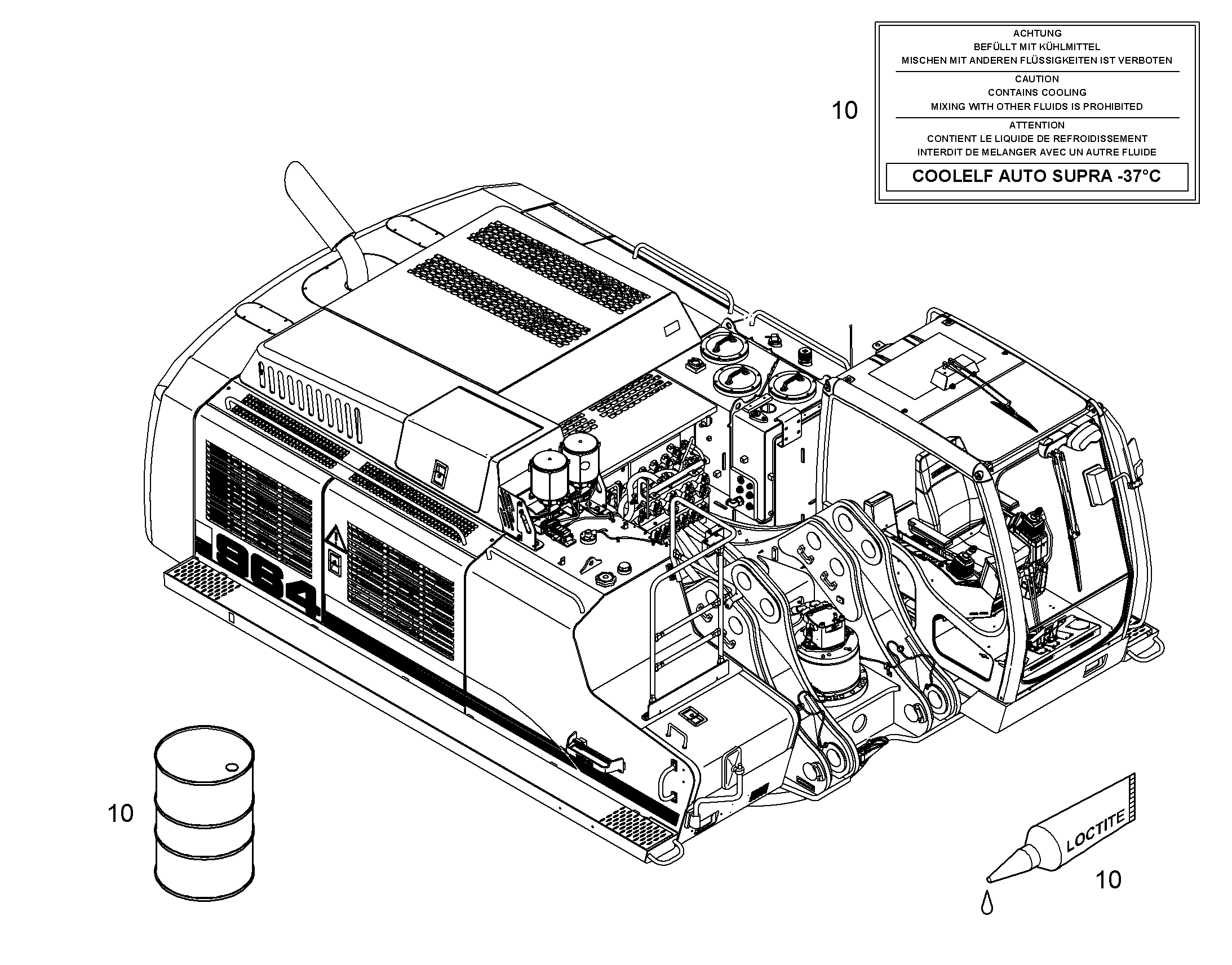 ЗАПРАВКА МАСЛОМ SAE 15 W 40 10851272 LIEBHERR
