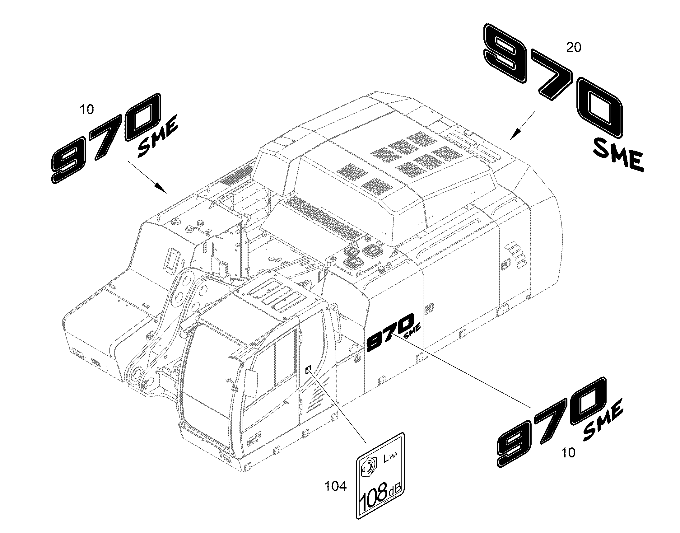 НАКЛЕЙКА 852,6mmX319mm 10843497 LIEBHERR