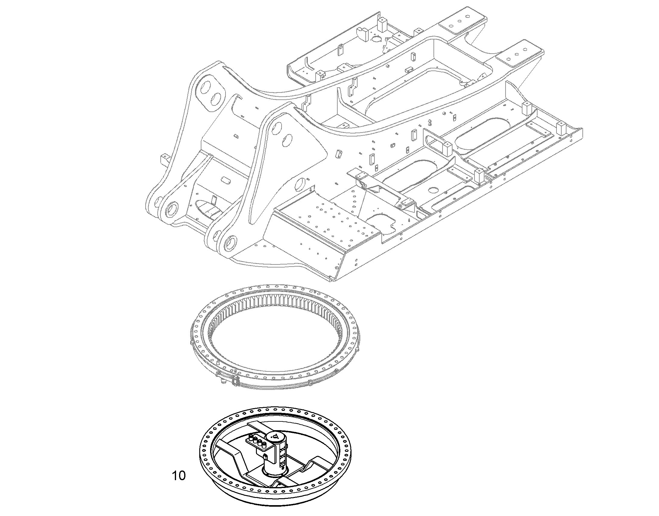 МОНТ.К-Т -НАКЛАДКА ПОВОР.КРУГА 10856679 LIEBHERR