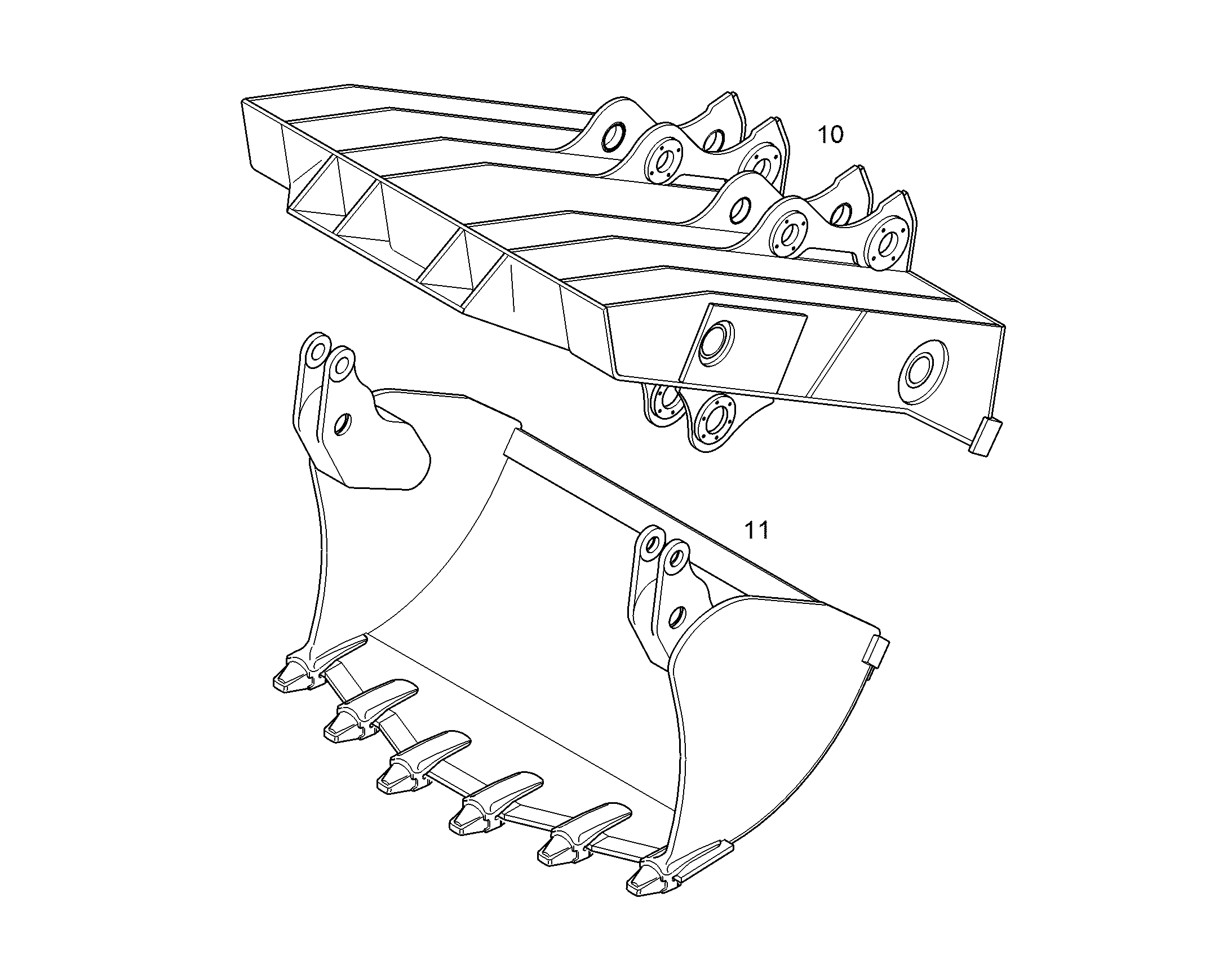 КРЫШКА КОВША 2700MM 5,1M3 10861228 LIEBHERR