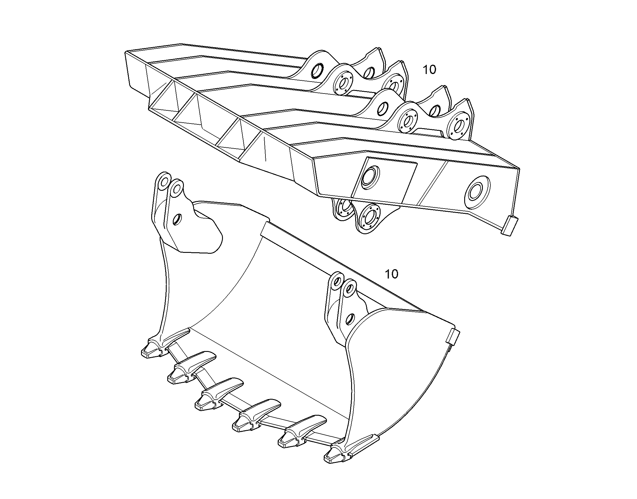 КОВШ ОТКИДНОЙ 2700MM 5,1M3 10864712 LIEBHERR