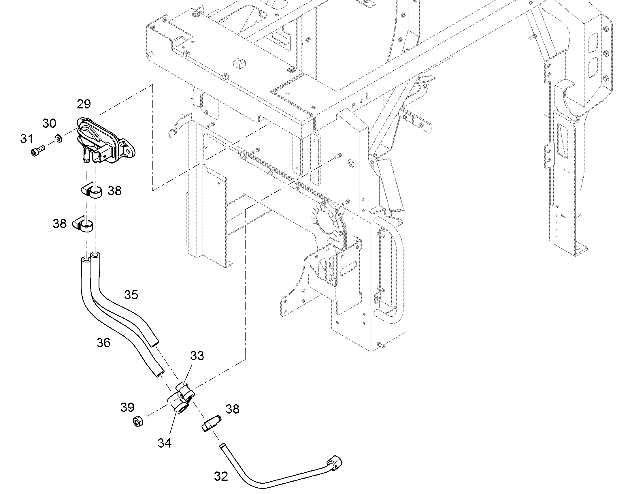 ЛИНИЯ ИЗМЕРЕНИЯ ДАВЛЕНИЯ 10864381 LIEBHERR