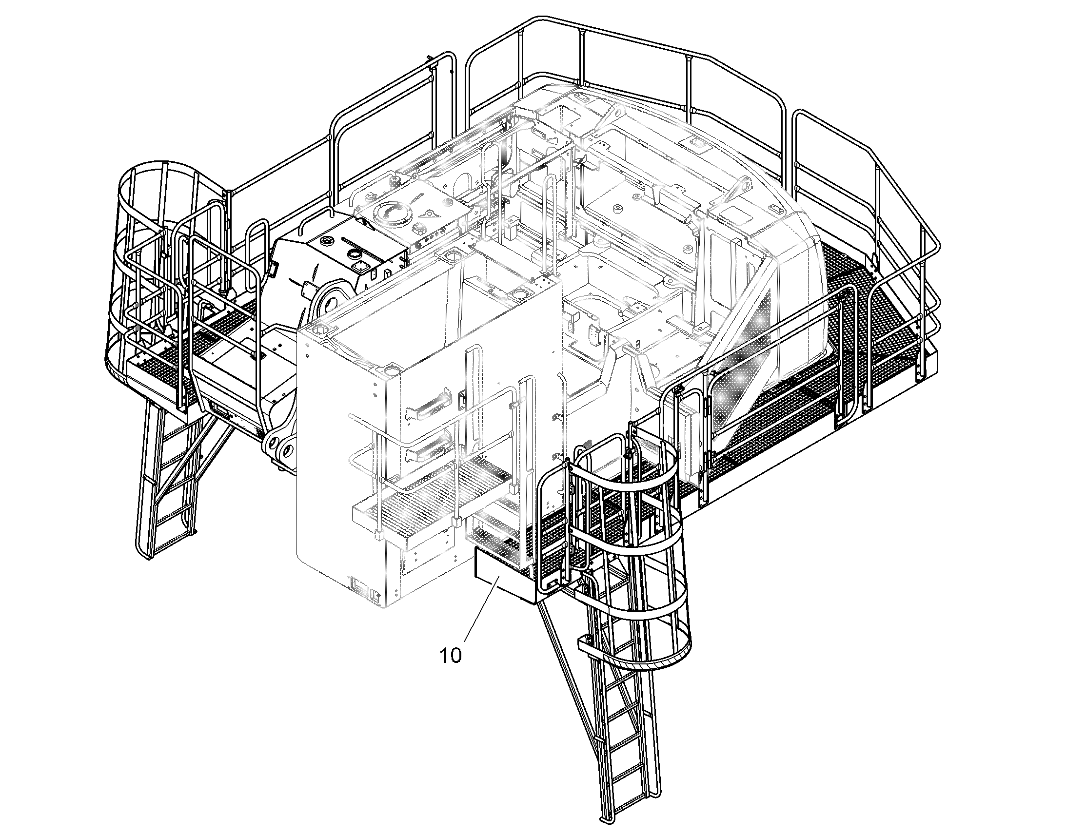 ЛЕСТ. С МОСТИКОМ ШИРОКАЯ 10854140 LIEBHERR
