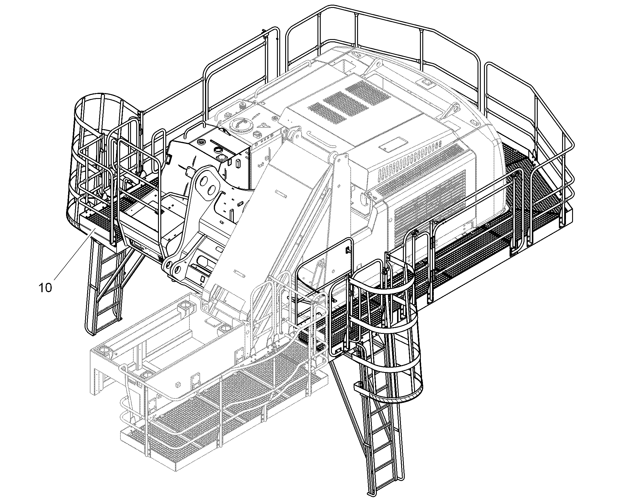 ЛЕСТ. С МОСТИКОМ ШИРОКАЯ 10854142 LIEBHERR