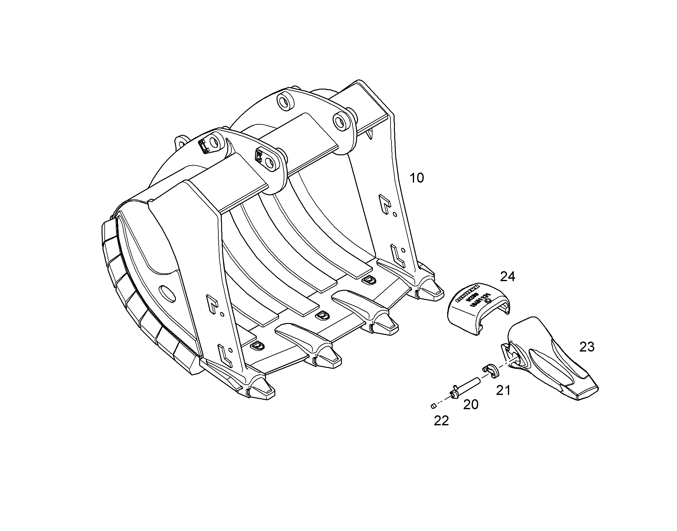ЛОПАТА ОБРАТНАЯ HDV 10850914 LIEBHERR