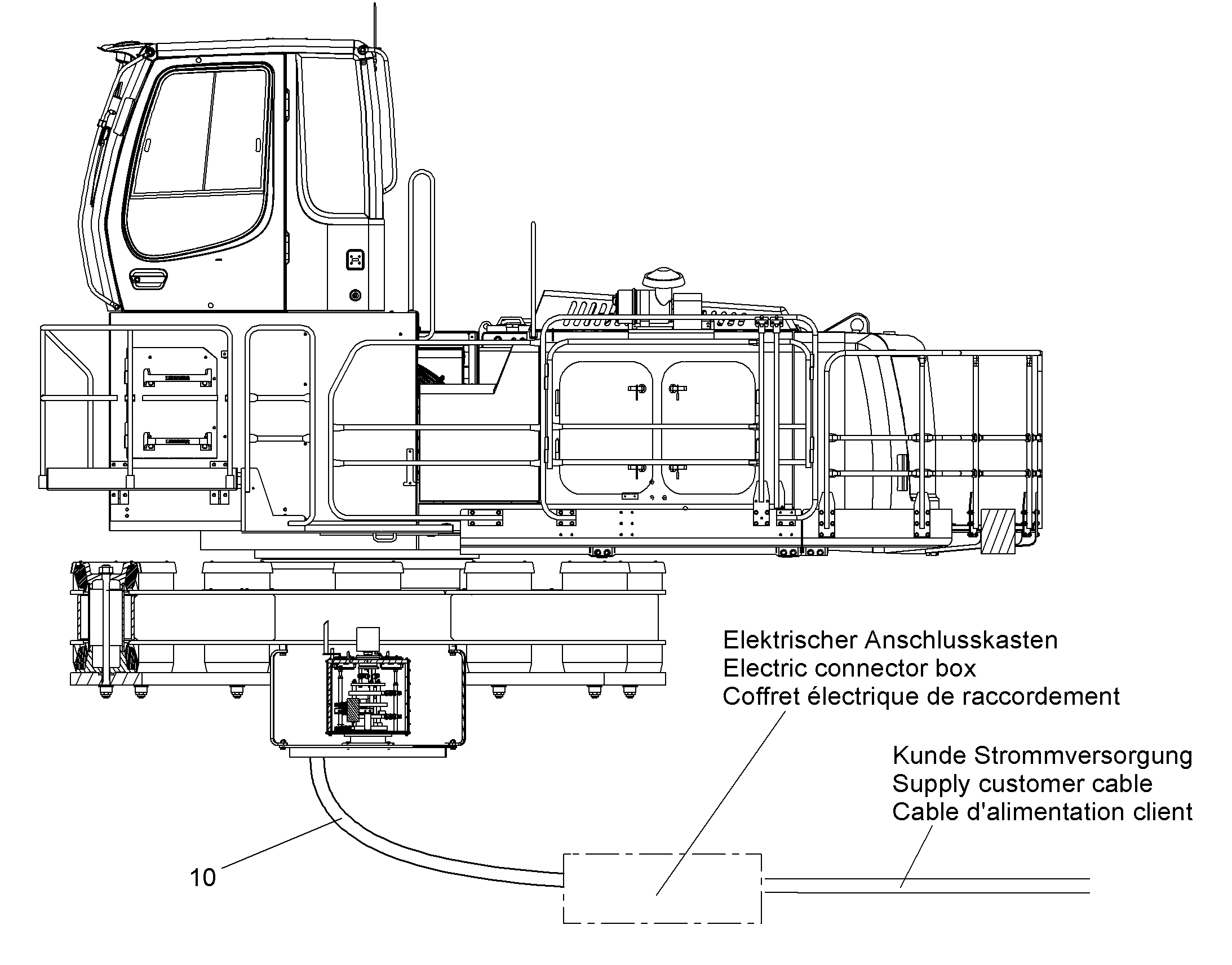 УДЛИНЕНИЕ, КОМПЛЕКТ КАБЕЛЕЙ 10M 10858110 LIEBHERR