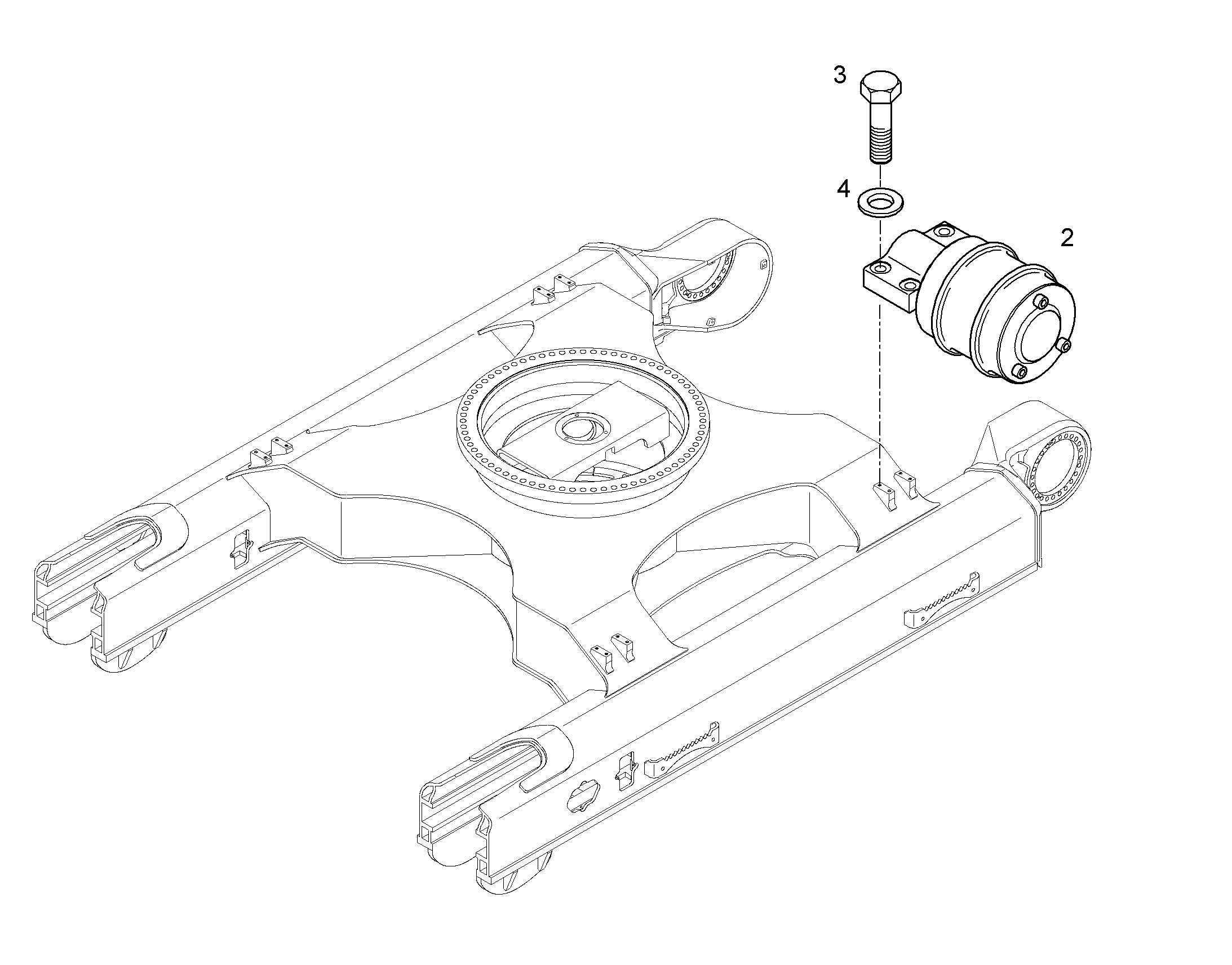 РОЛИК ПОДДЕРЖИВАЮЩИЙ D7 11160478 LIEBHERR