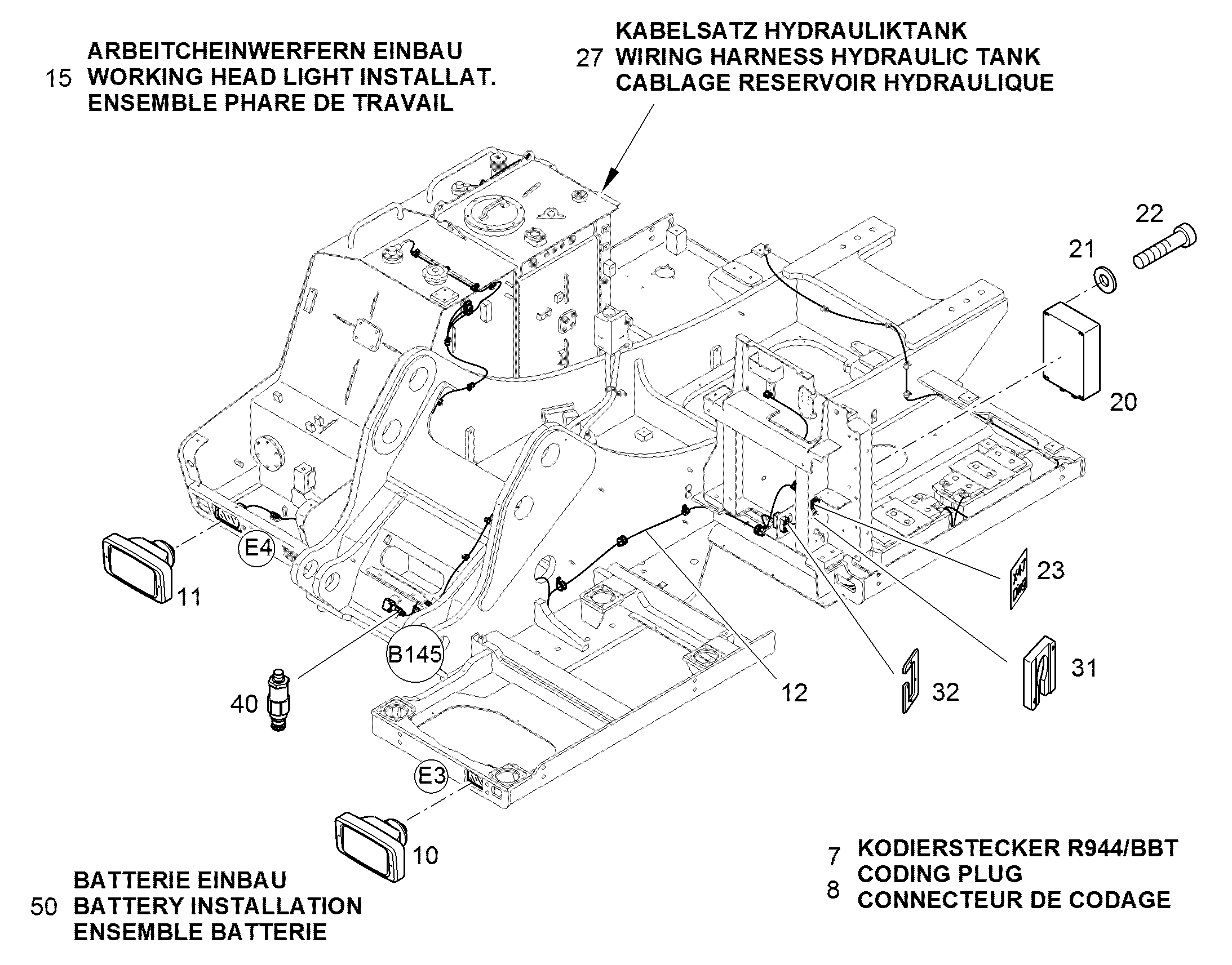 ПРОЖЕКТОР РАБОЧИЙ В СБОРЕ 10851603 LIEBHERR