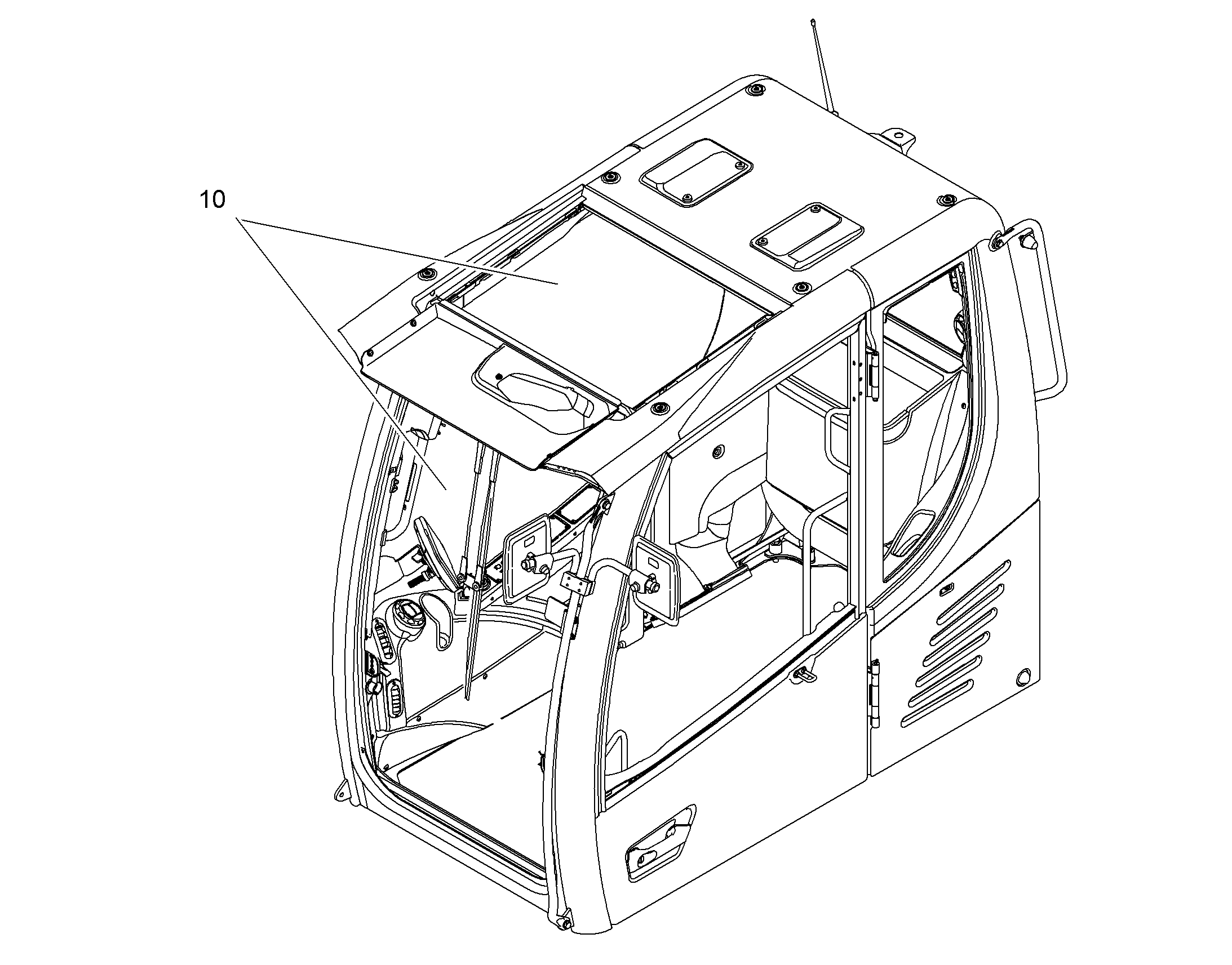 ВЕТРОВОЕ СТЕКЛО УТОЛЩЕННОЕ FK2-30T 10847413 LIEBHERR