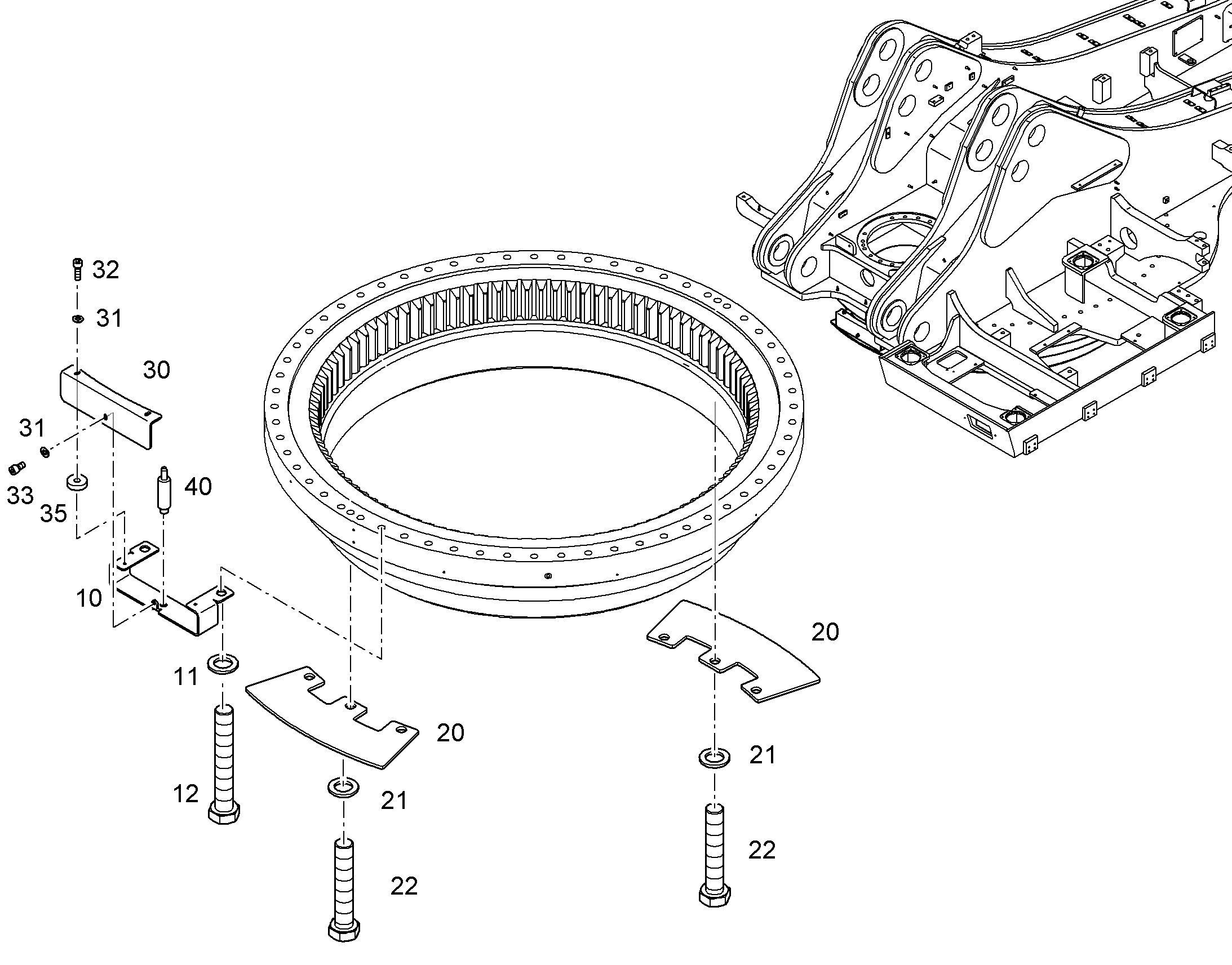 ПРОМЕЖУТОЧНОЕ КОЛЬЦО 10852037 LIEBHERR