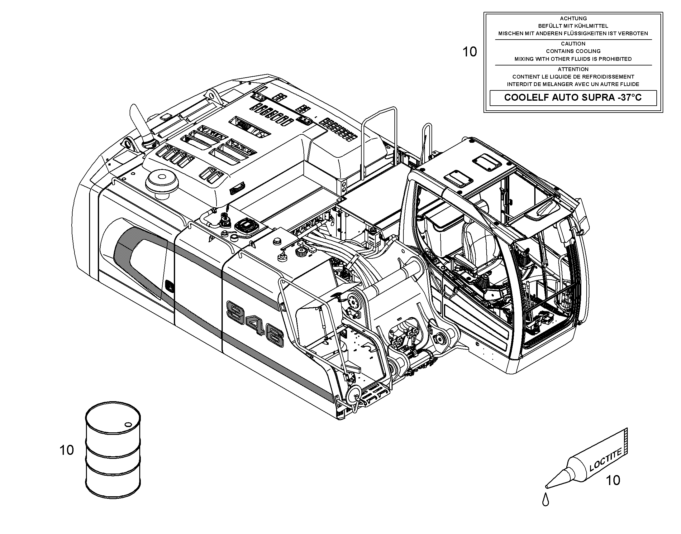 ЗАПРАВКА МАСЛОМ SAE 15 W 40 10857317 LIEBHERR