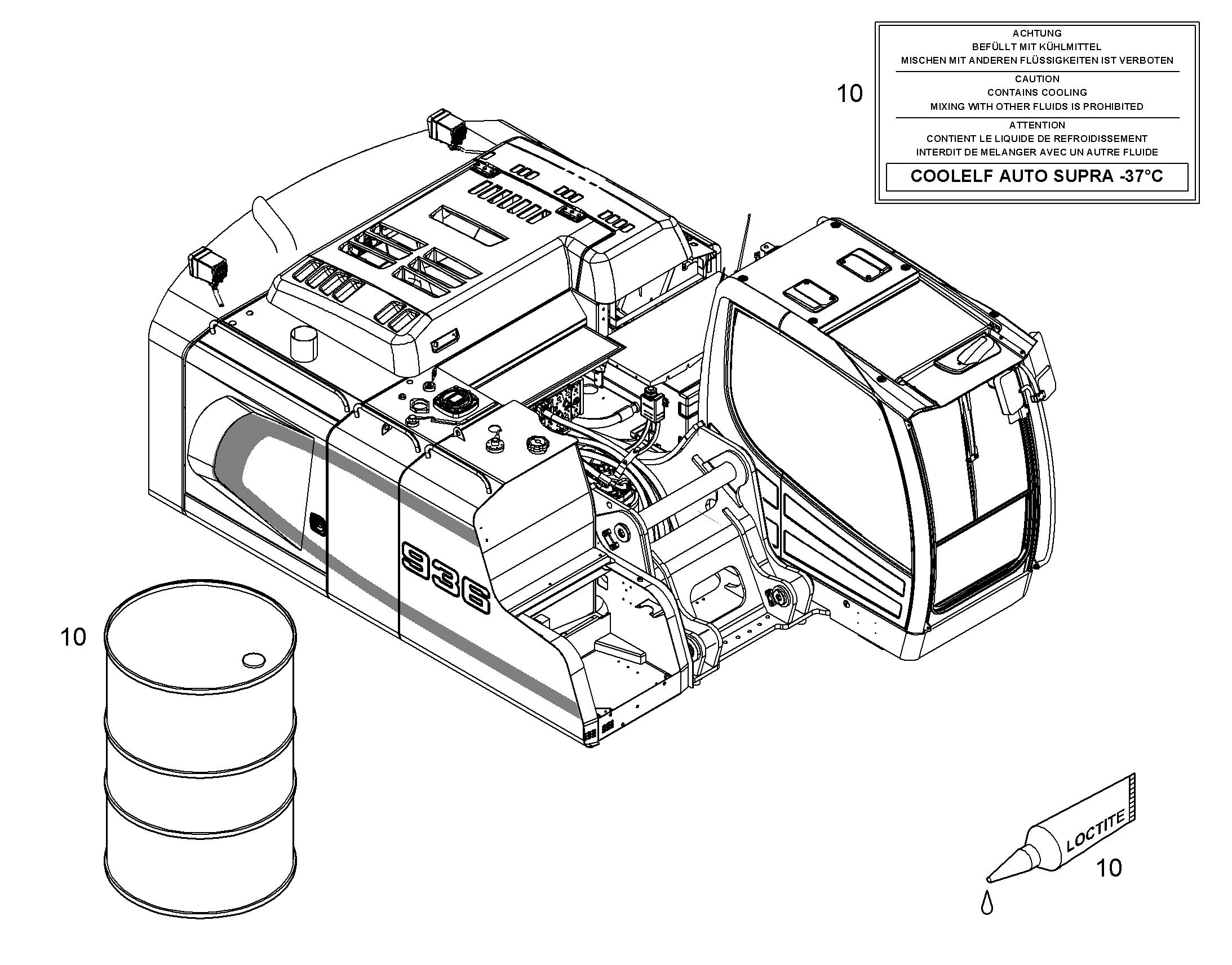 ЗАПРАВКА МАСЛОМ SAE 15 W 40 10857359 LIEBHERR