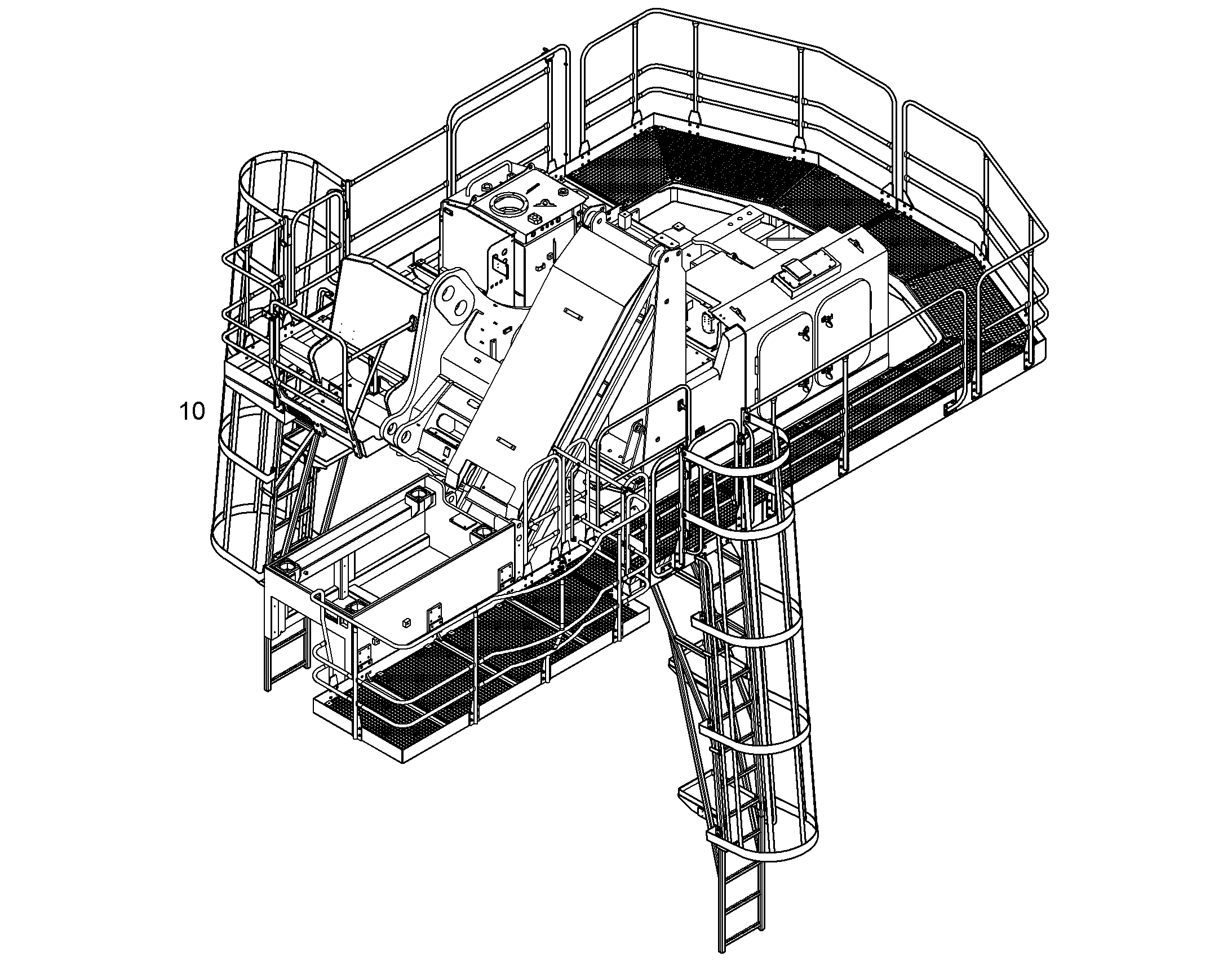 ЛЕСТ. С МОСТИКОМ ШИРОКАЯ 10858714 LIEBHERR