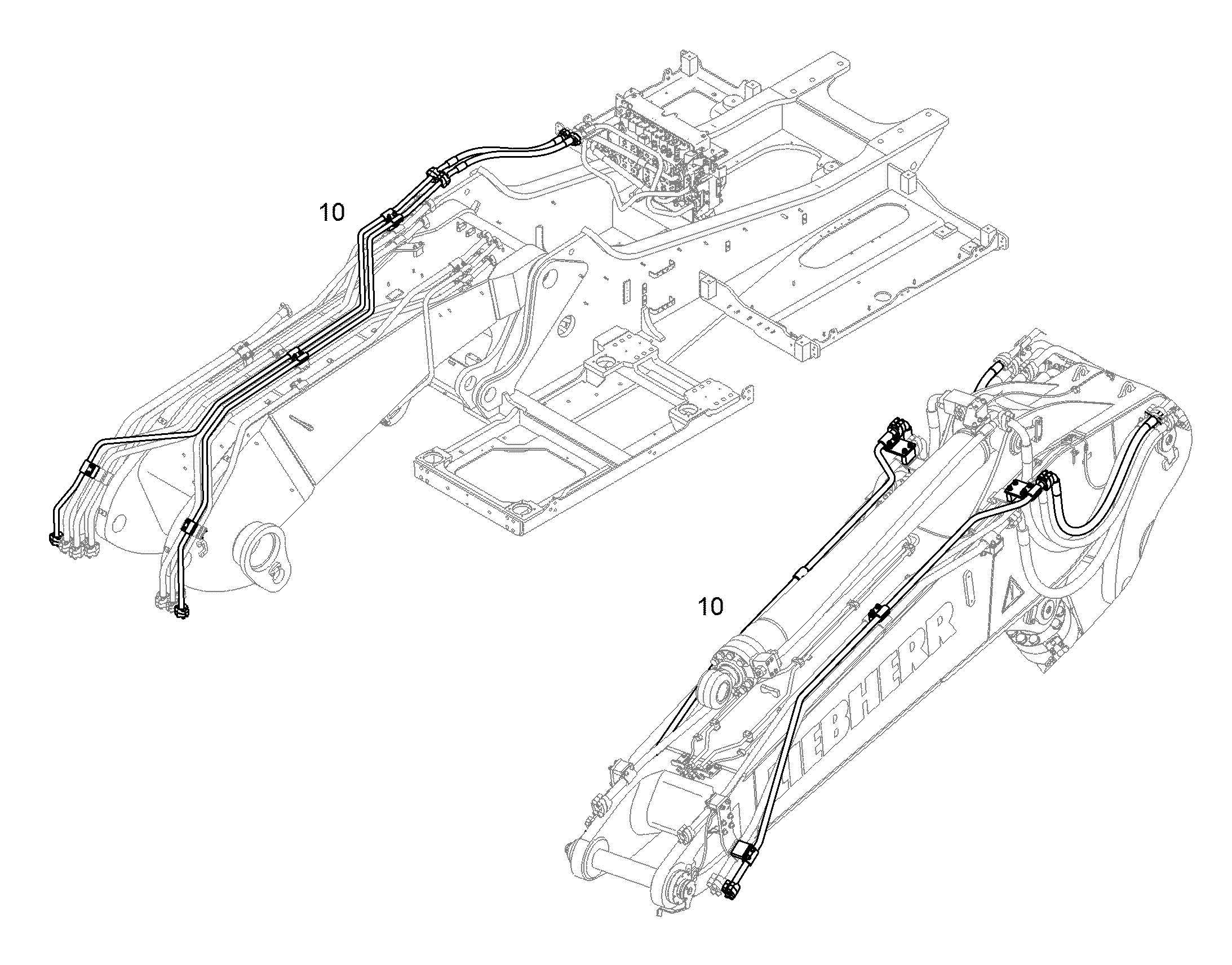 ПРОВОДКА МОНТАЖ AHS 13 10859277 LIEBHERR