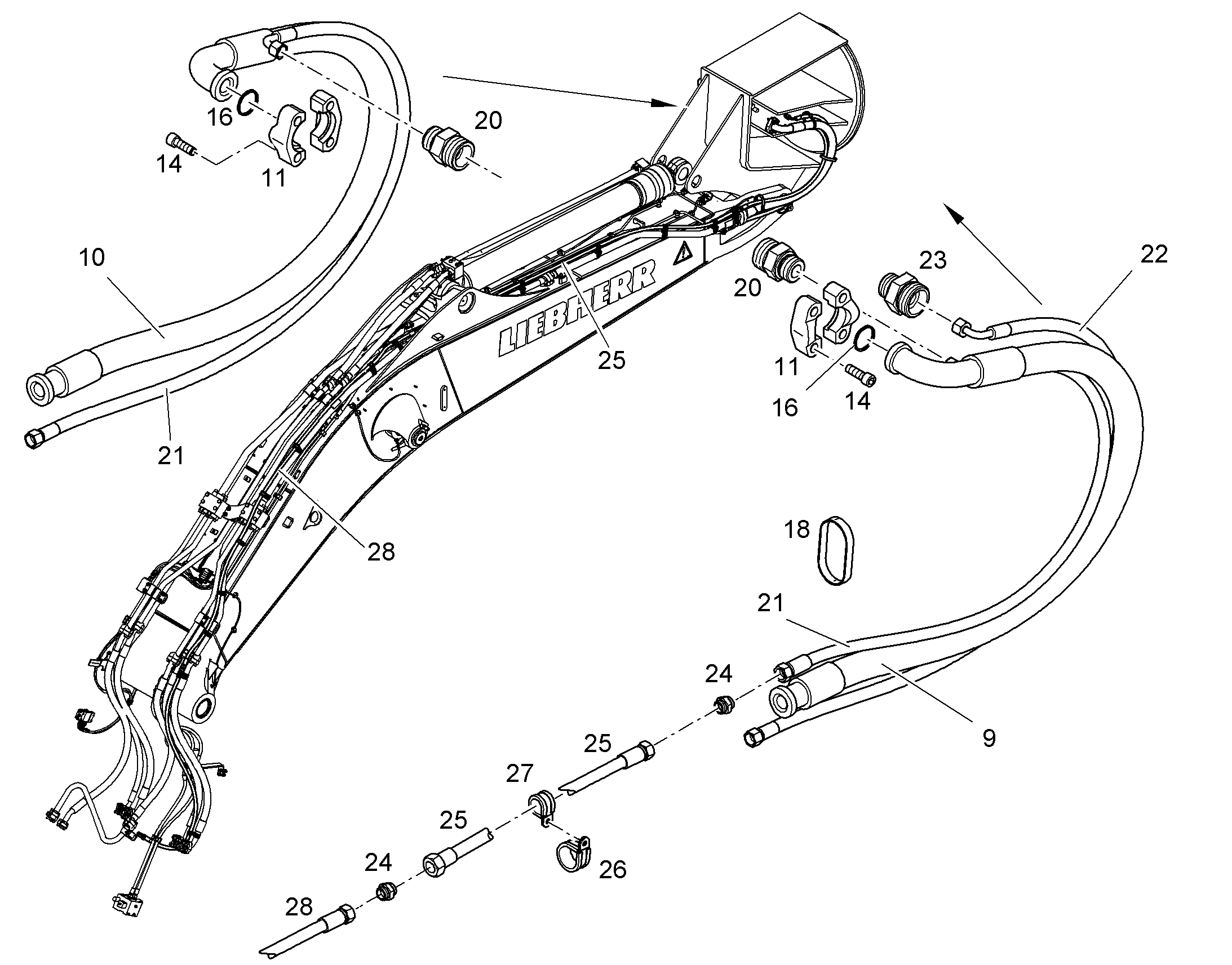 ШЛАНГ 40X1950 11492377 LIEBHERR
