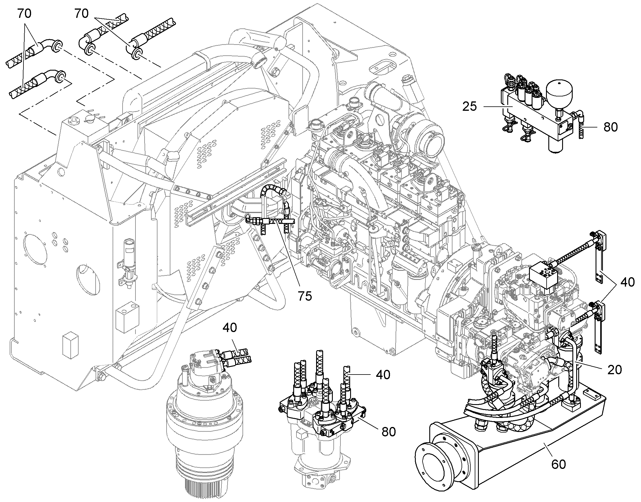 ЛИНИЯ УПРАВЛЯЮЩАЯ УСТАНОВКА 10065342 LIEBHERR