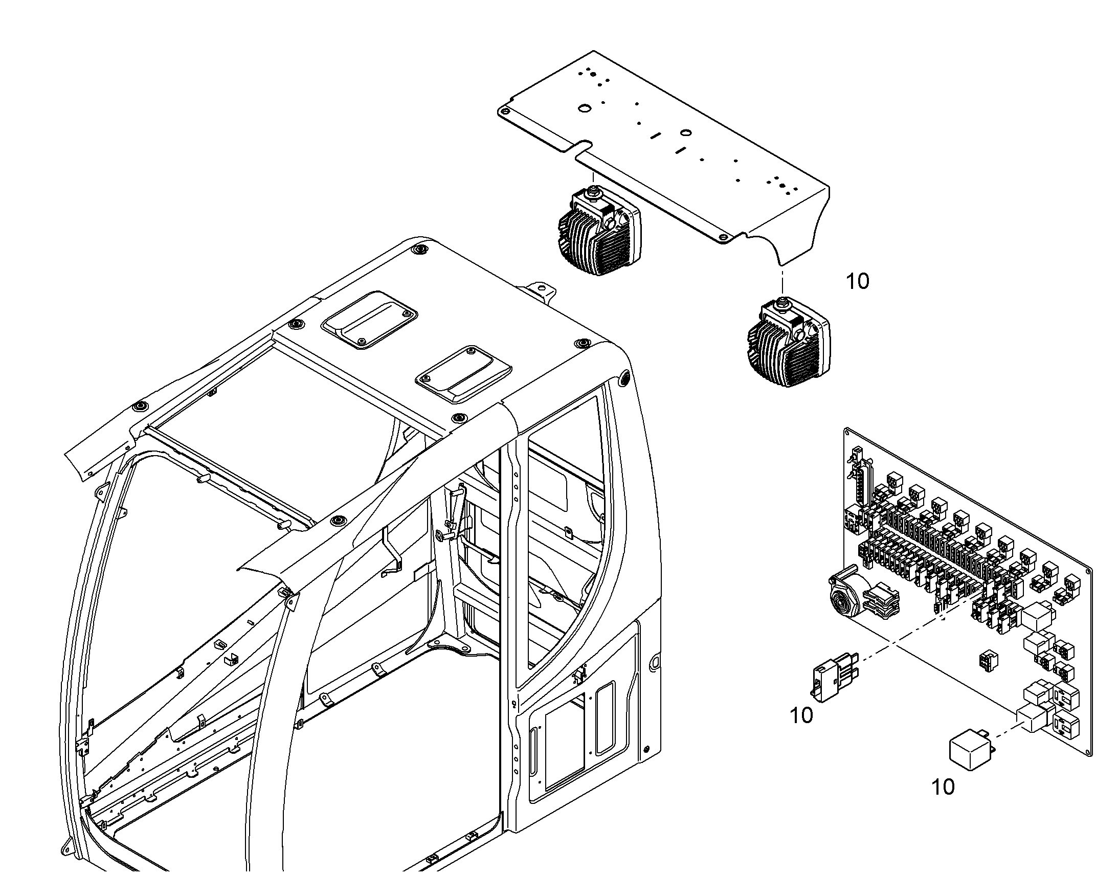 ДОПОЛН.СВЕТОДИОДН.ФАРА НА FOPS 94056257 LIEBHERR