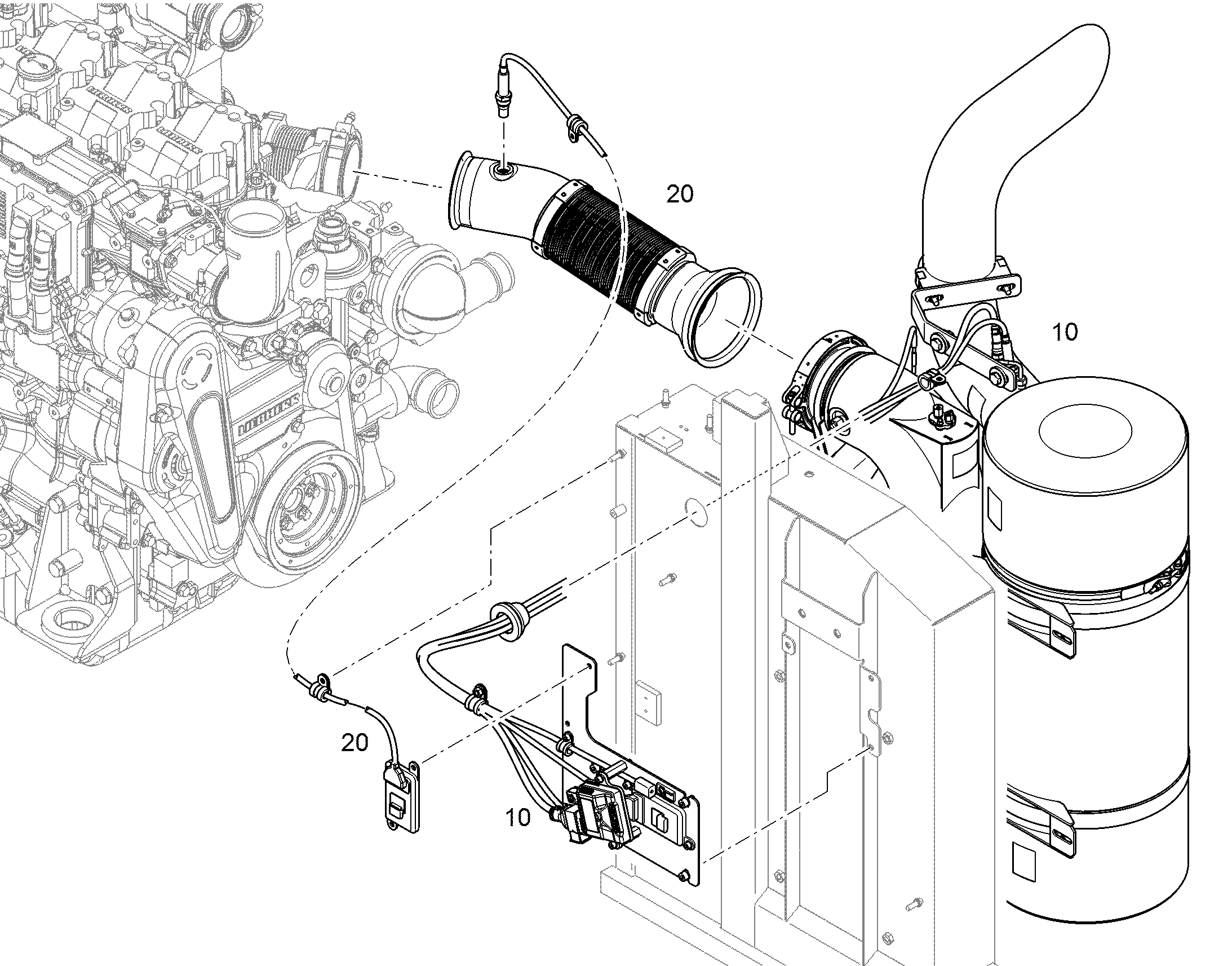 ГЛУШИТЕЛЬ УСТАНОВКА 11453125 LIEBHERR