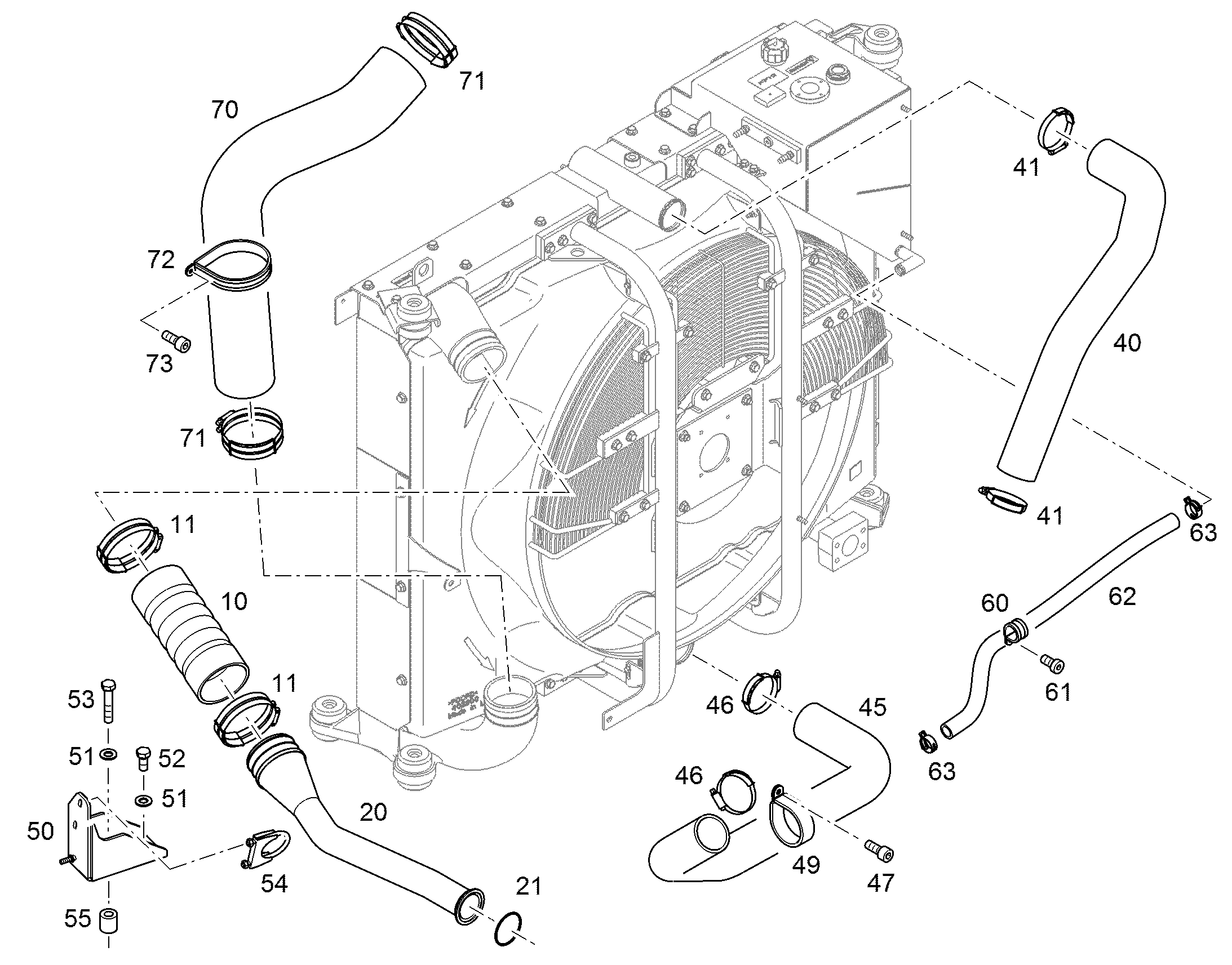 РУКАВ НАДДУВОЧНОГО ВОЗДУХА 11453322 LIEBHERR
