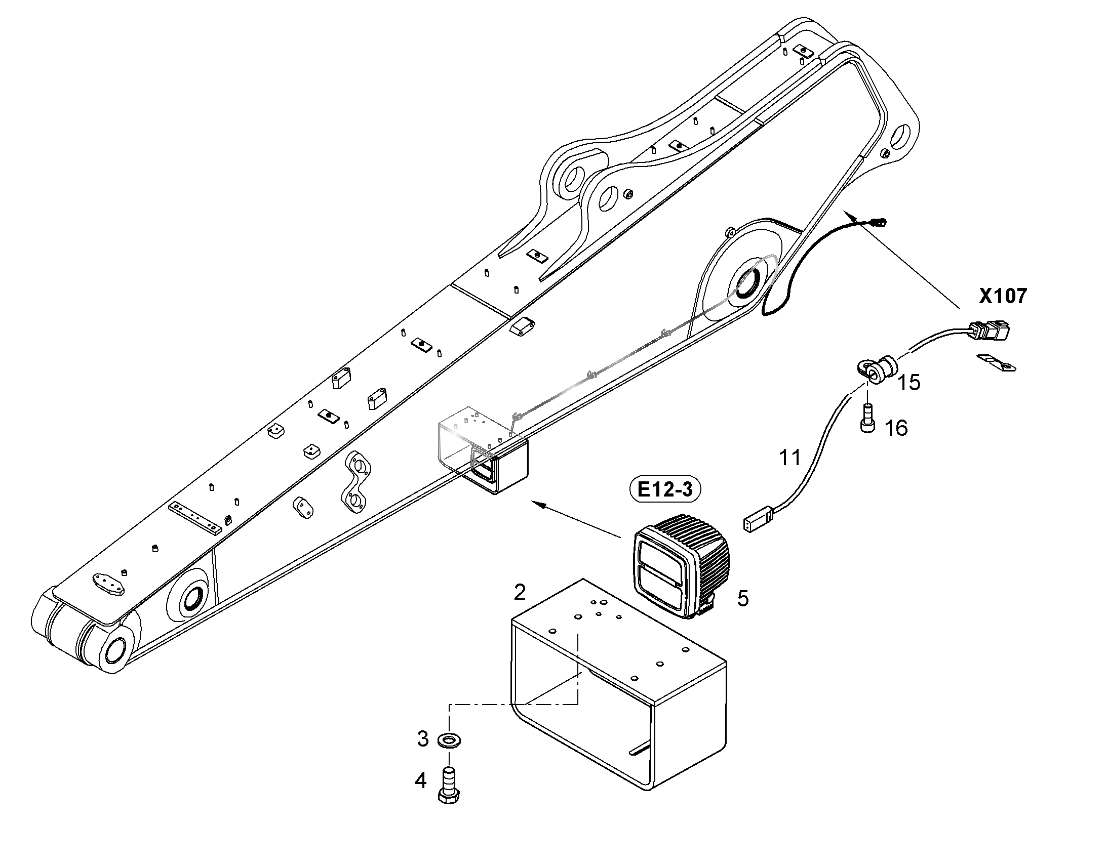 ЖГУТ КАБЕЛЕЙ ДЛЯ ФАРЫ 11732995 LIEBHERR