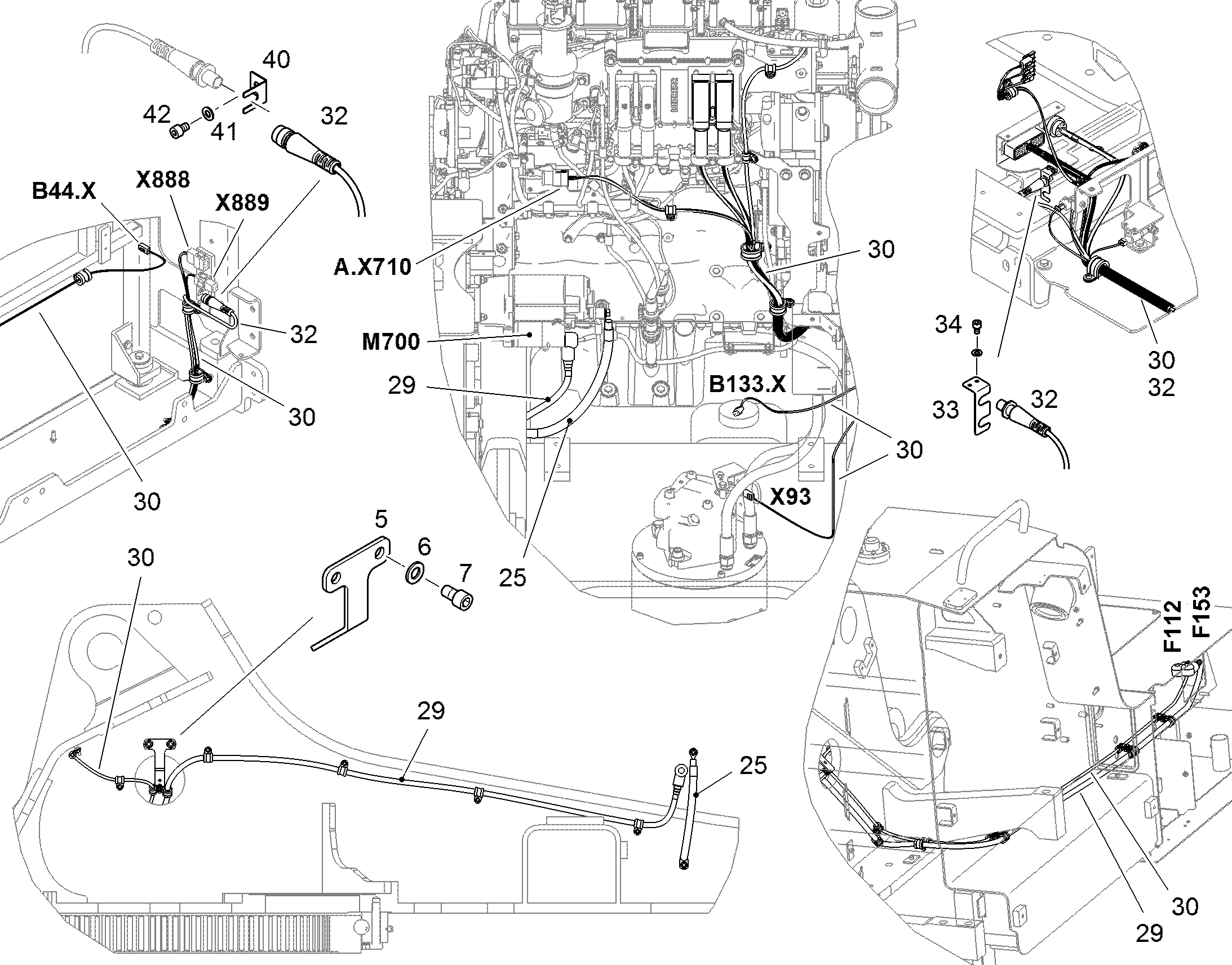К-Т ПРОВ.ПОВ.ПЛАТФ.-ДВИГАТ. W1 11734653 LIEBHERR