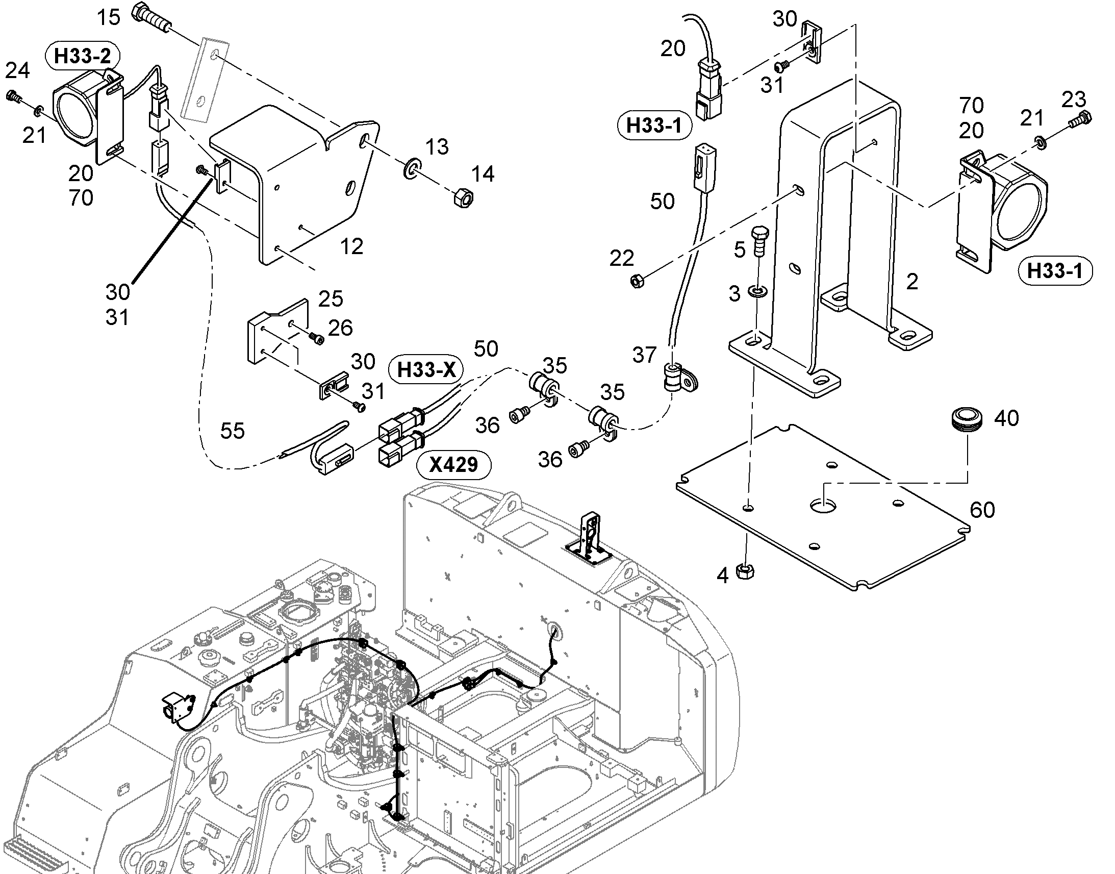 MODIFICATION BACK UP ALARM 11385121 LIEBHERR