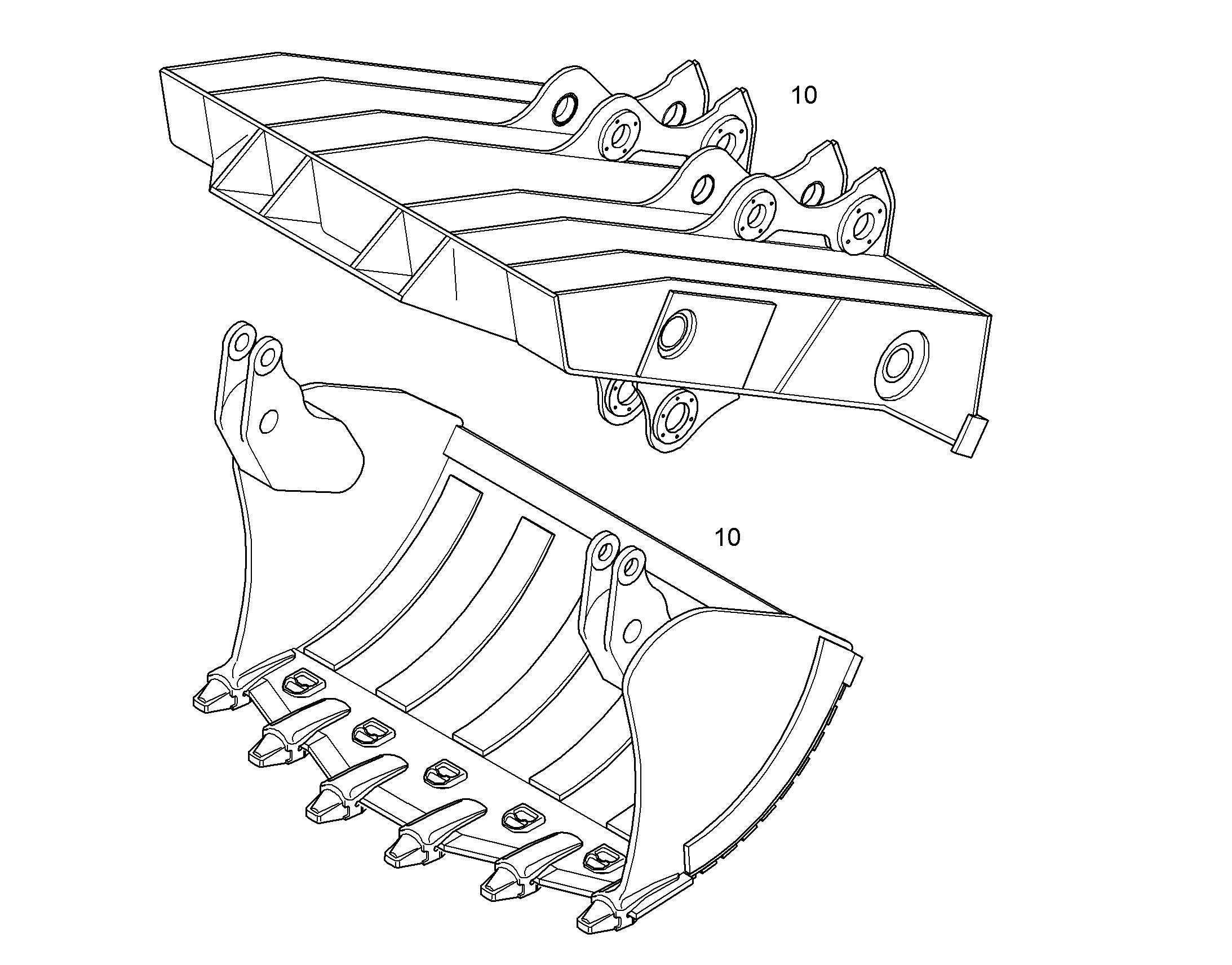 КОВШ ОТКИДНОЙ 2700MM 5,1M3 11451489 LIEBHERR