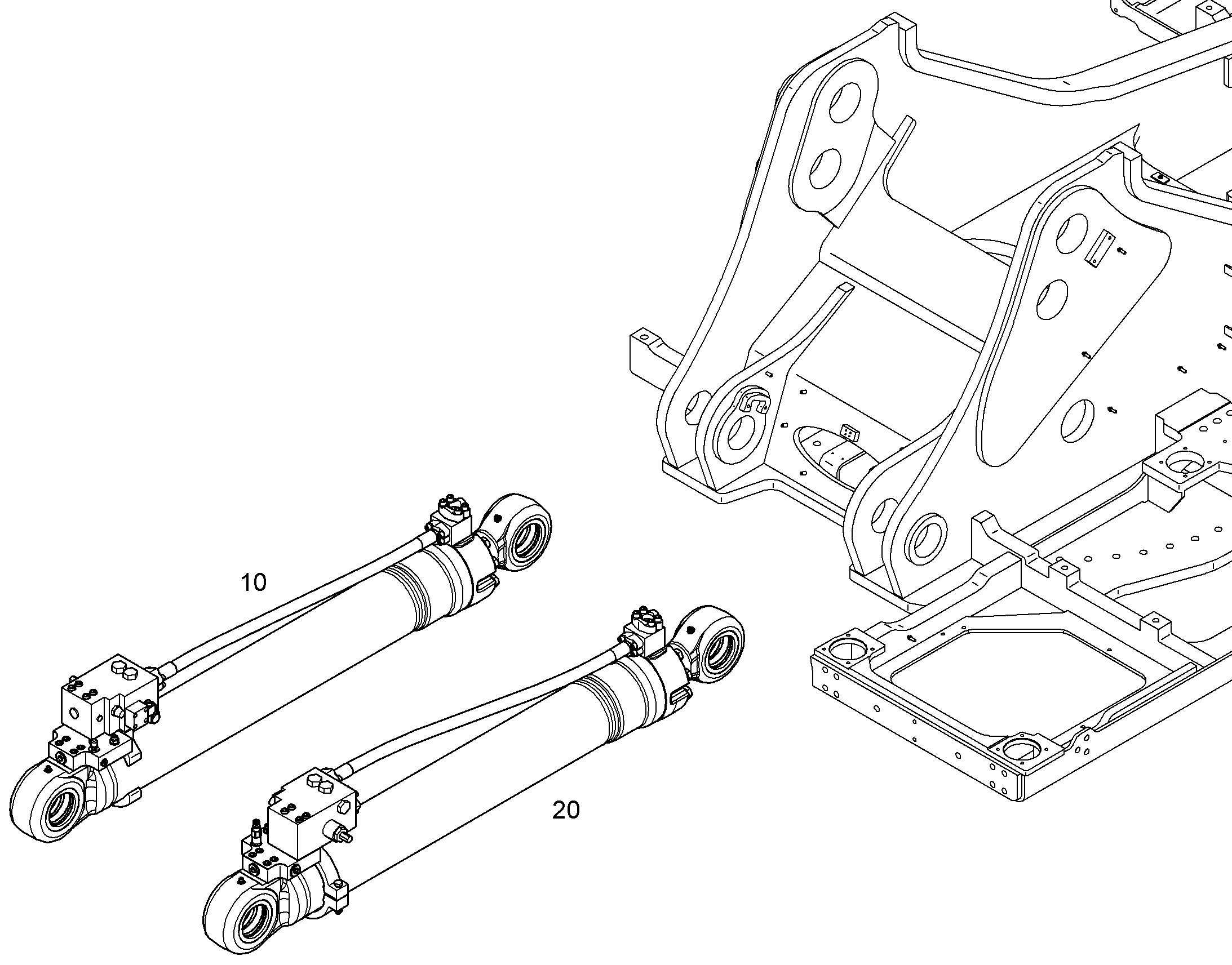 ПОДЪЕМНЫЙ ЦИЛИНДР СЛЕВА DIA.190 11389186 LIEBHERR
